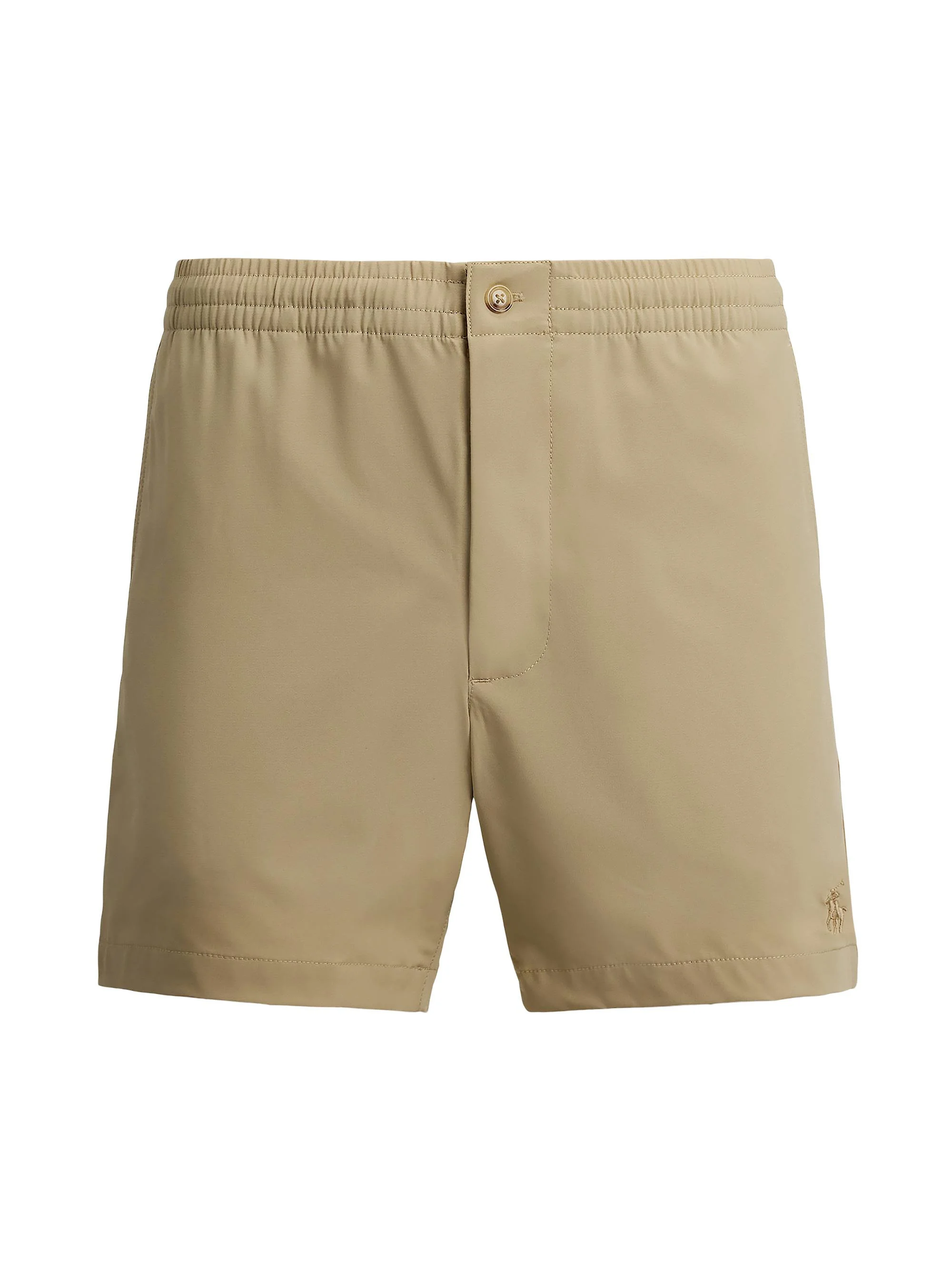 Men's Elasticized Waistband Mid-Rise Trunks - Coastal Beige Tonal - 1