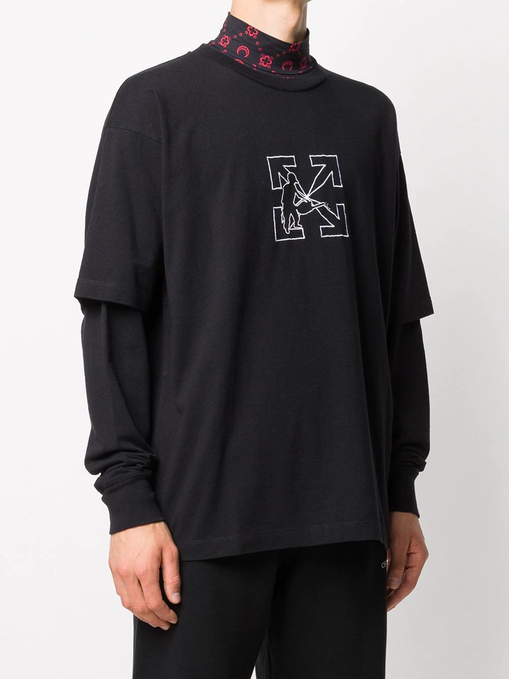 Logo Work layered T-shirt - 3