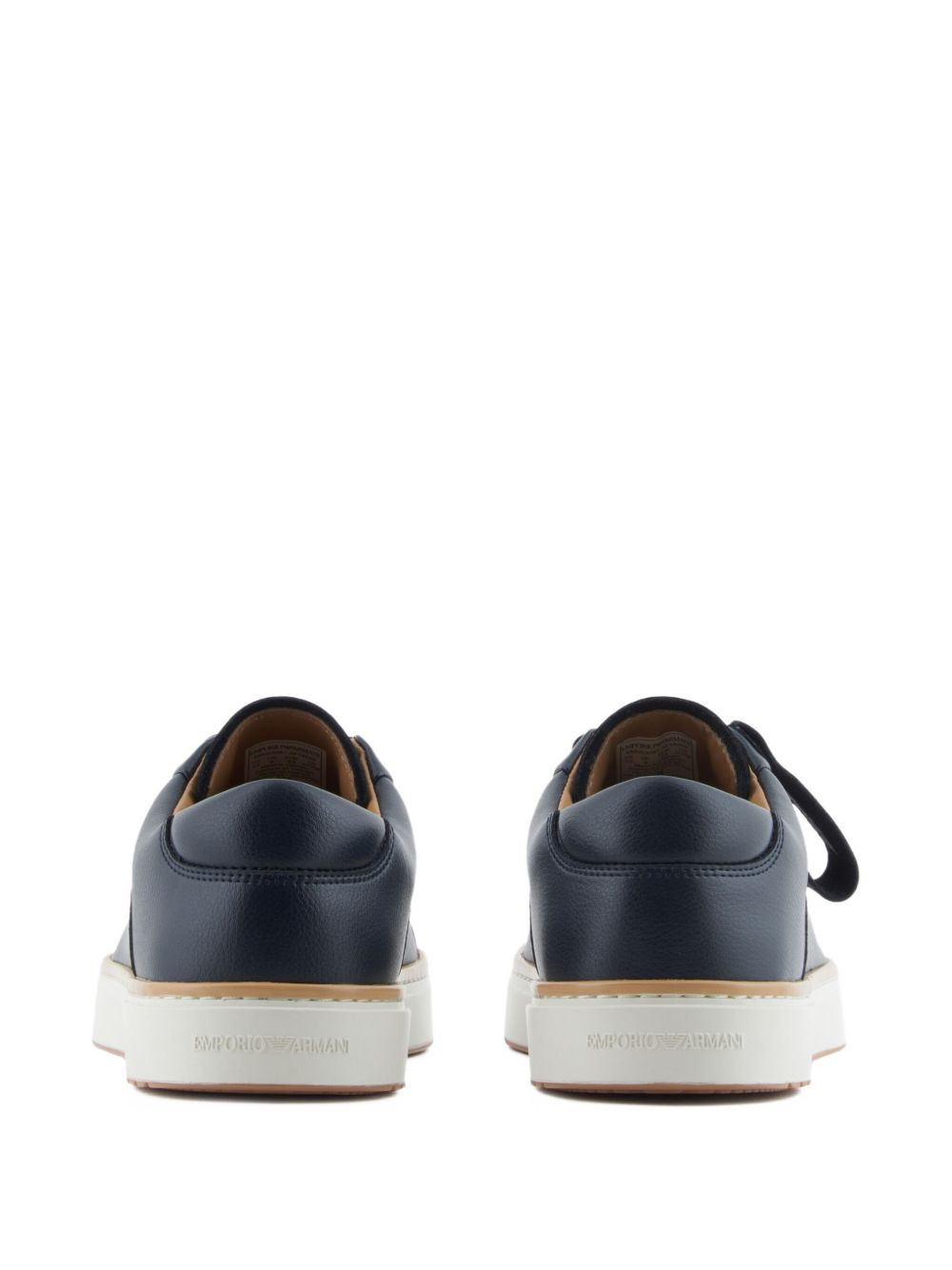 leather lace-up sneakers - 3