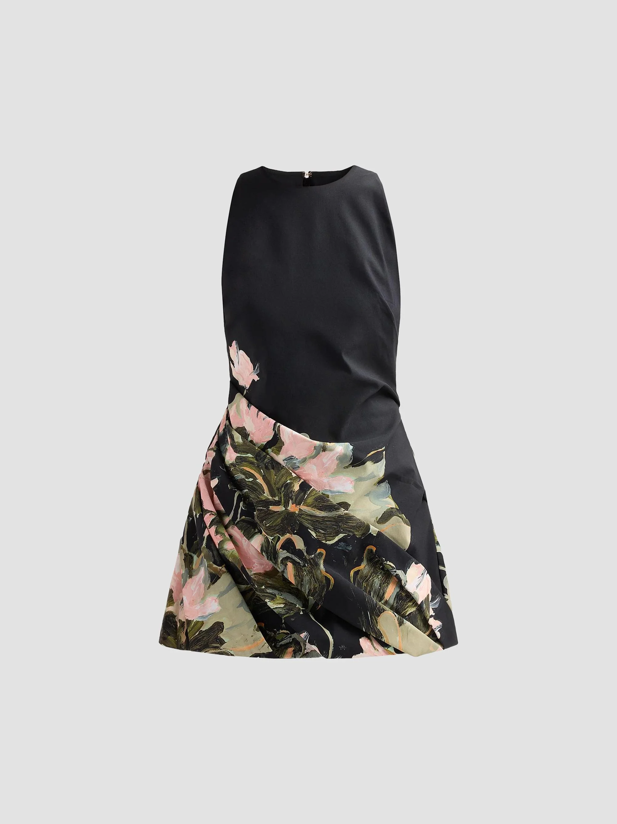 Women's Lachine Botanical Print A-Line Mini Dress - Water Lily - 1