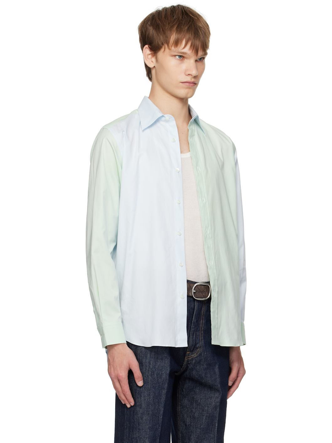 Green & Blue Finx Ox Chambray Shirt - 2