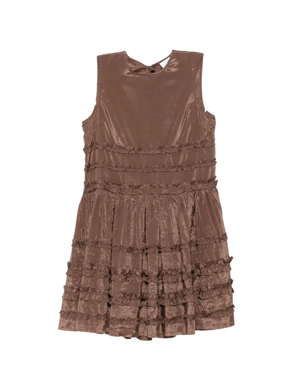 ruffled drop-waist mini dress - 1