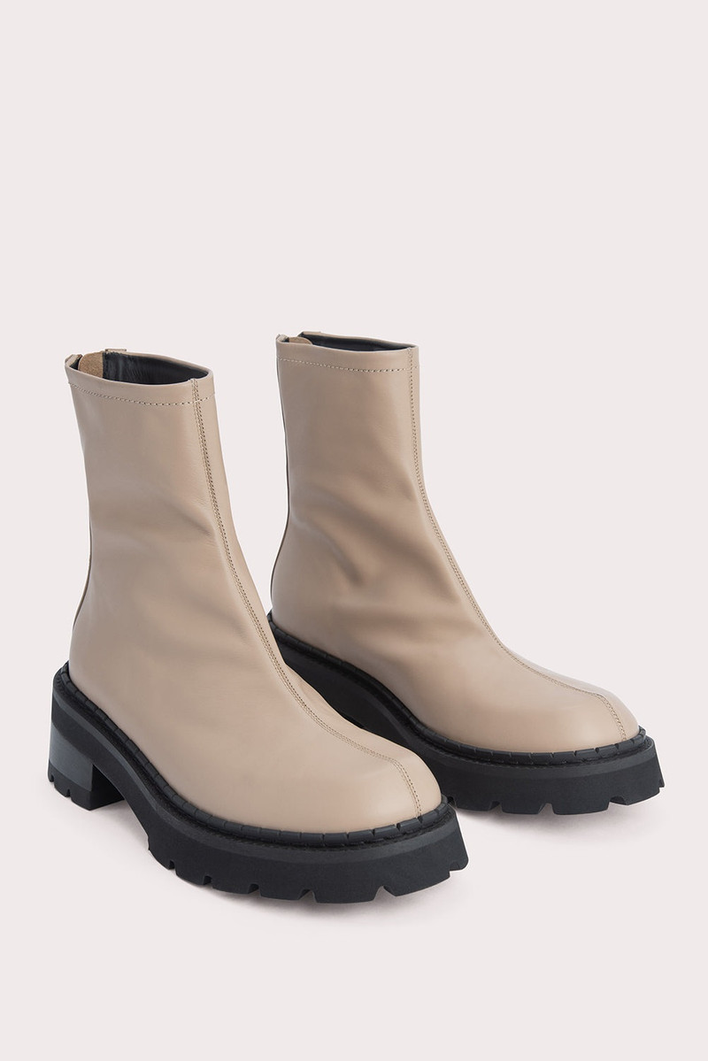 BY FAR Alister Taupe Nappa Leather outlook