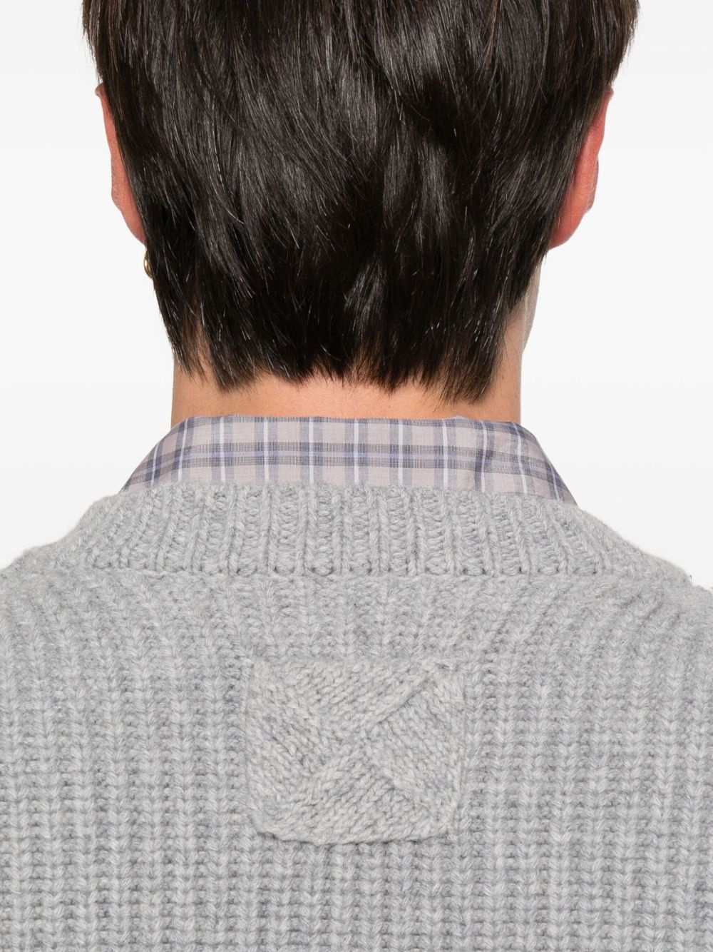 V-neck ribbed sweater - 5