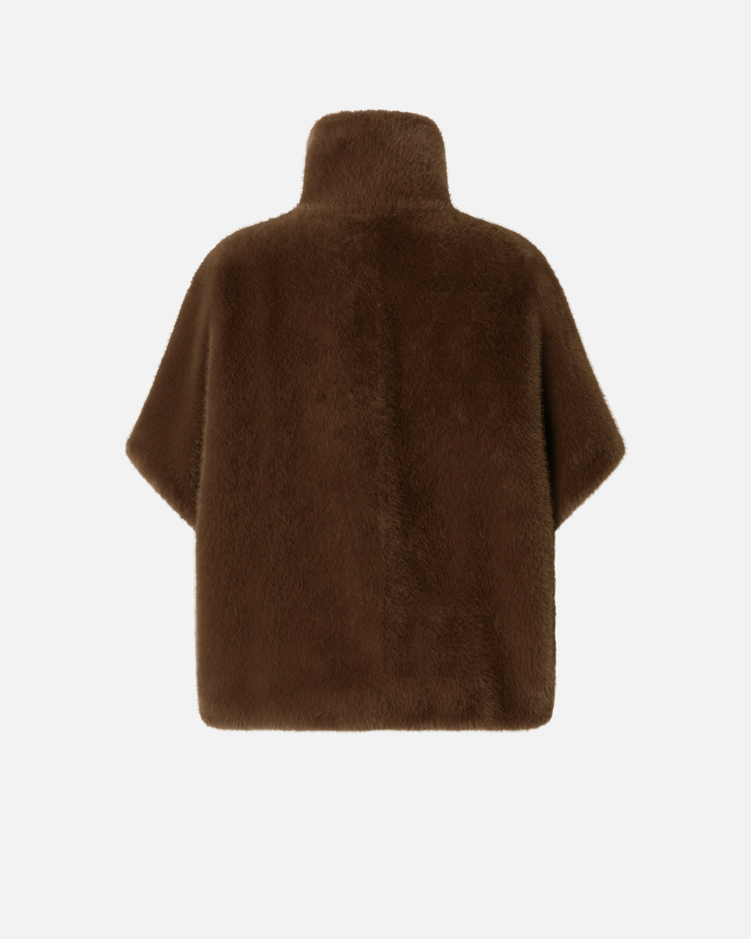 CAPE COAT IN MINK-EFFECT FAUX FUR - 6