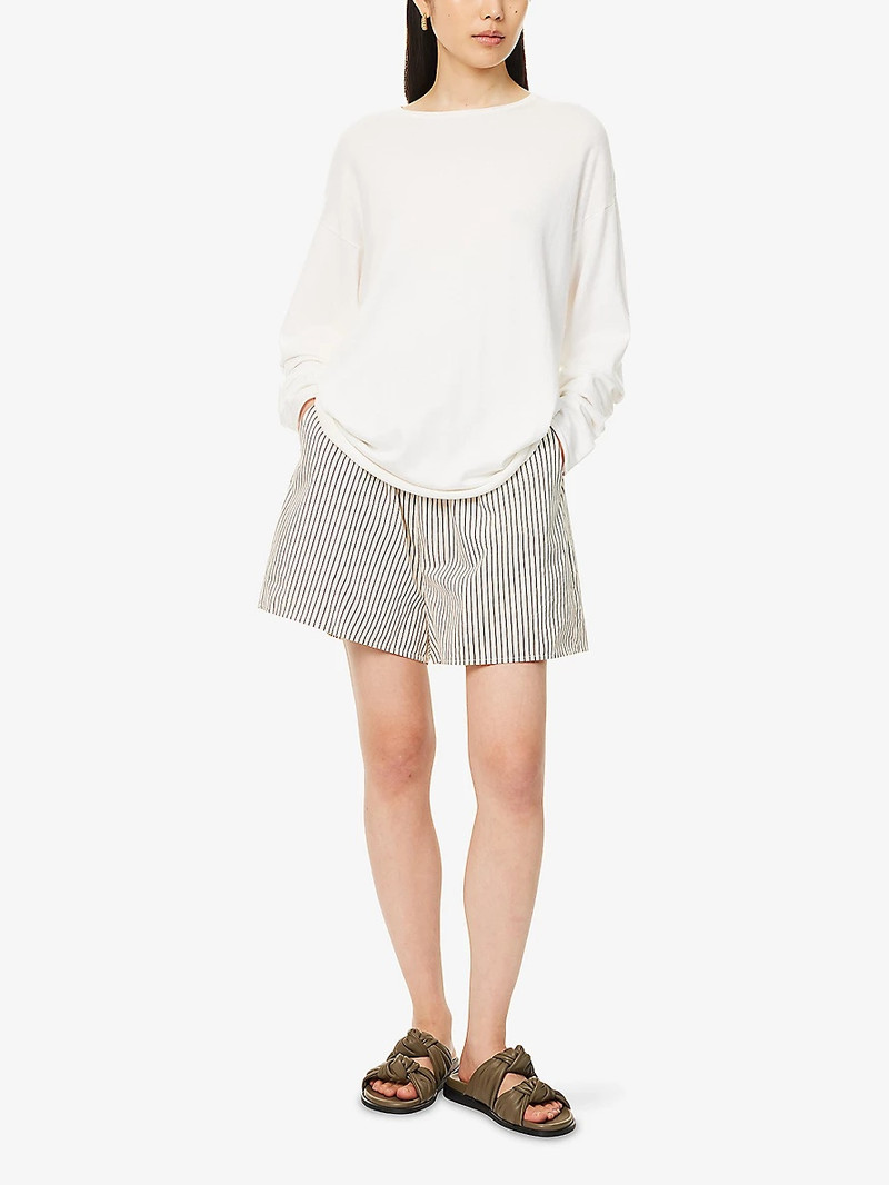 extreme cashmere Aries Round-Neck Cotton and Cashmere-Blend Knitted Jumper outlook