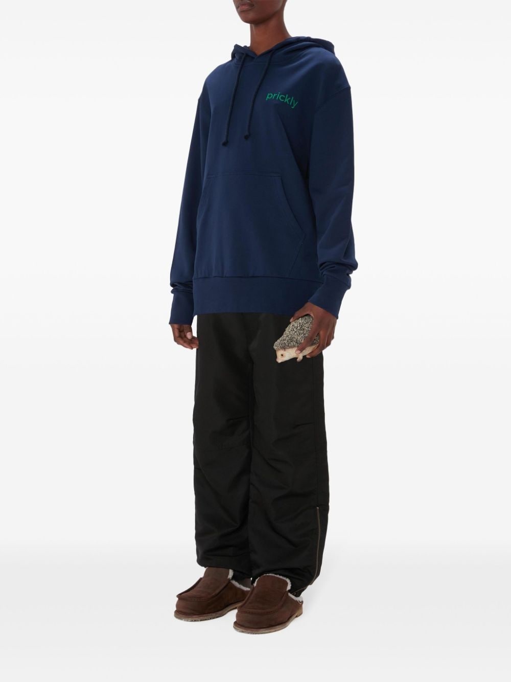 Prickly slogan-print hoodie - 2