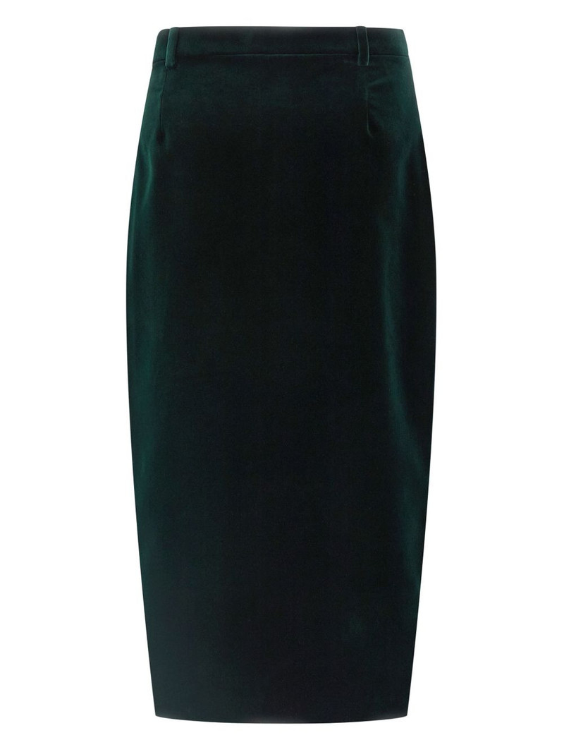 SAINT LAURENT velvet midi skirt outlook