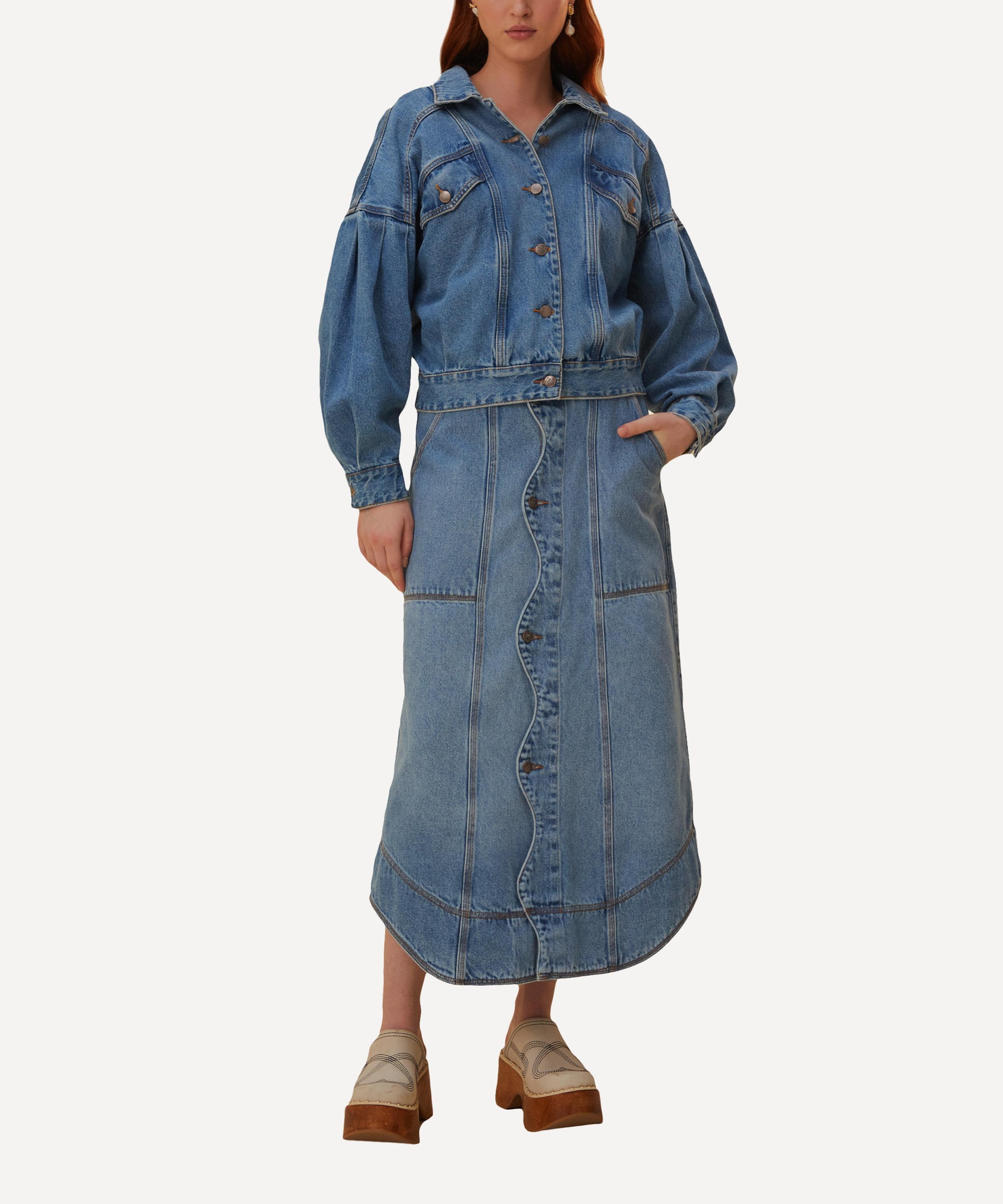 Denim Wave Skirt - 2