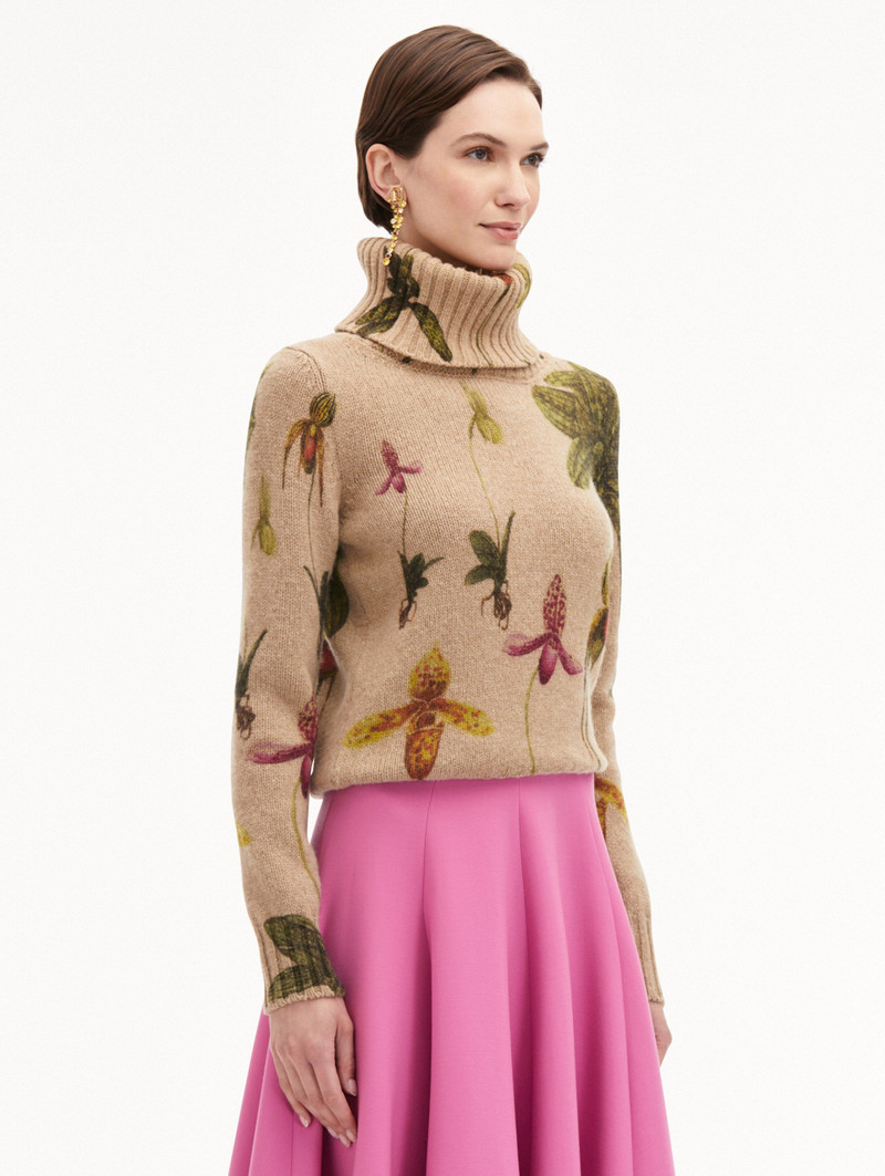 ORCHID PRINTED TURTLENECK PULLOVER 5