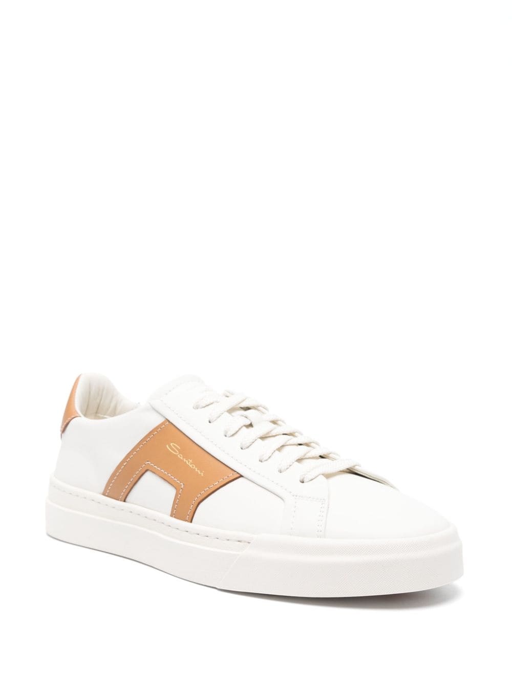 colourblock leather sneakers - 2
