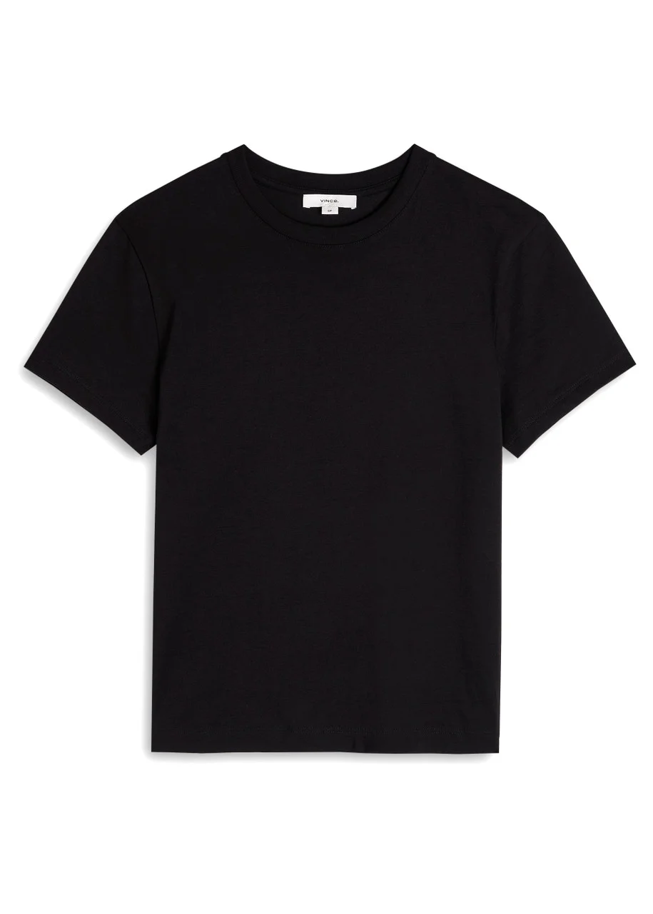 Vince Crew Neck Pima Cotton T-shirt - 1