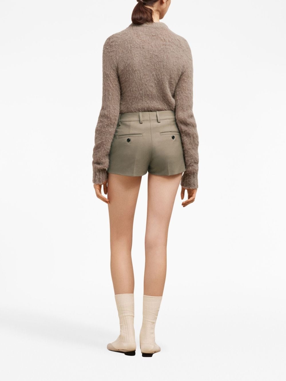 tailored-cut wool shorts - 4