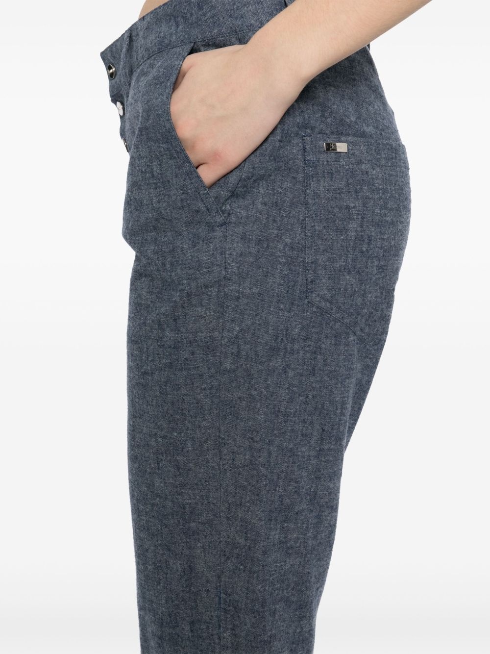 press-stud fastening jeans - 5