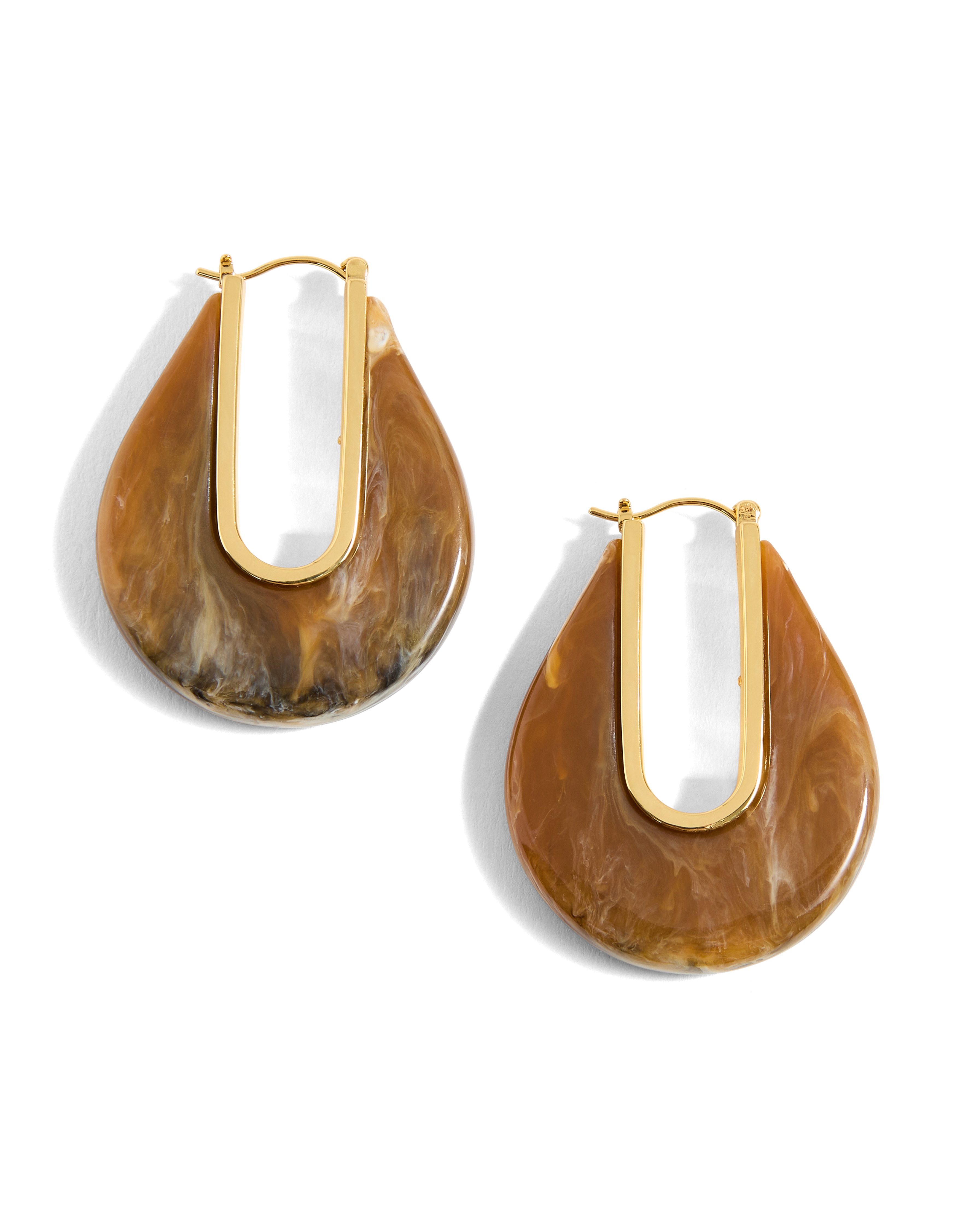 RESIN DROP HOOP EARRING - 6