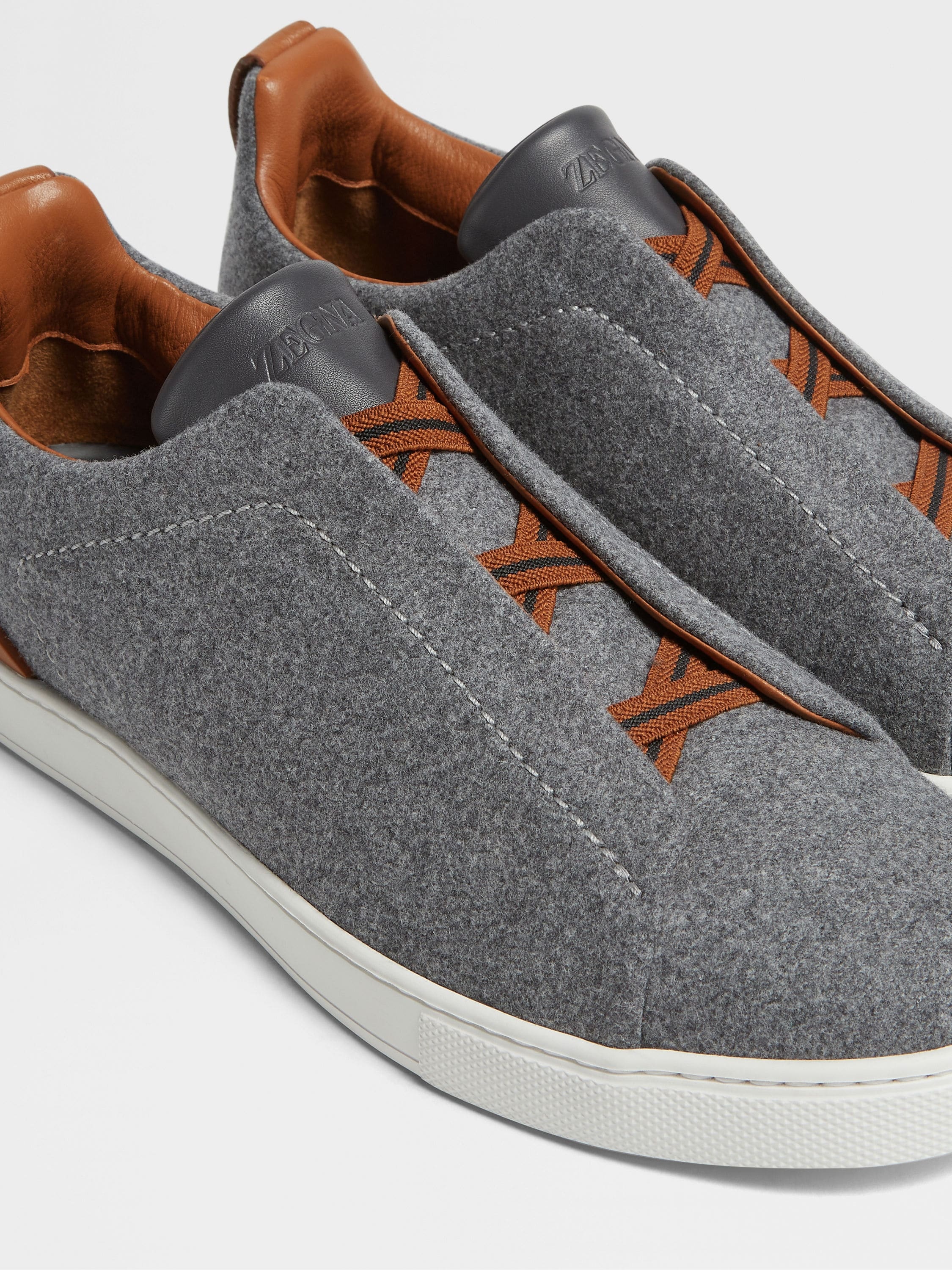 GREY MÉLANGE #USETHEEXISTING™ WOOL TRIPLE STITCH™ SNEAKERS - 2