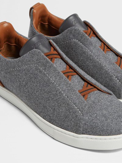 ZEGNA GREY MÉLANGE #USETHEEXISTING™ WOOL TRIPLE STITCH™ SNEAKERS outlook
