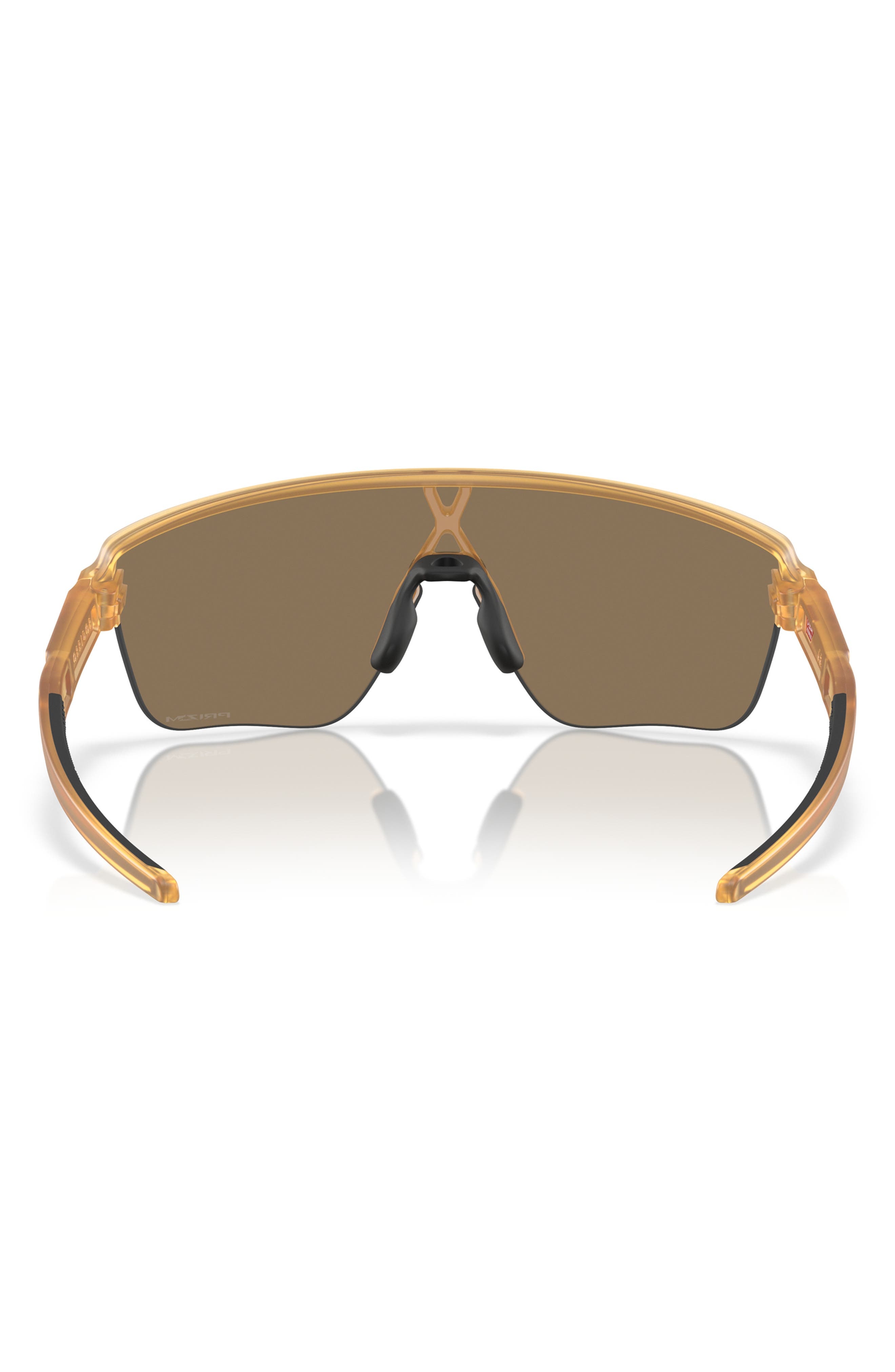 Oakley Corridor 142mm Semi Rimless Prizm™ Polarized Shield Sunglasses in Gold at Nordstrom - 5