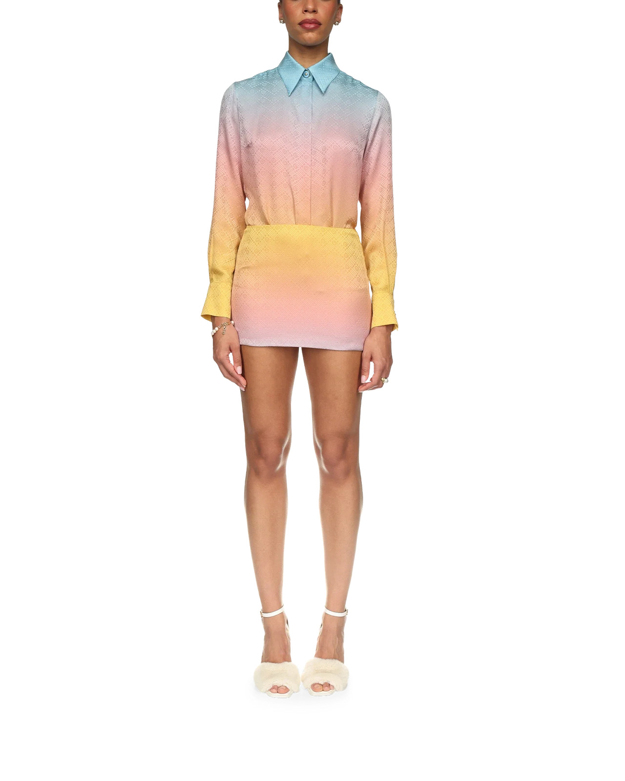 Ping Pong Gradient Silk Skirt | Casablanca Paris - 2