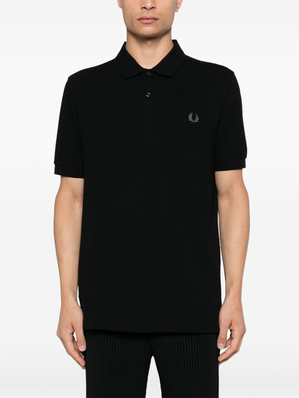 x Fred Perry slogan-print polo shirt - 3