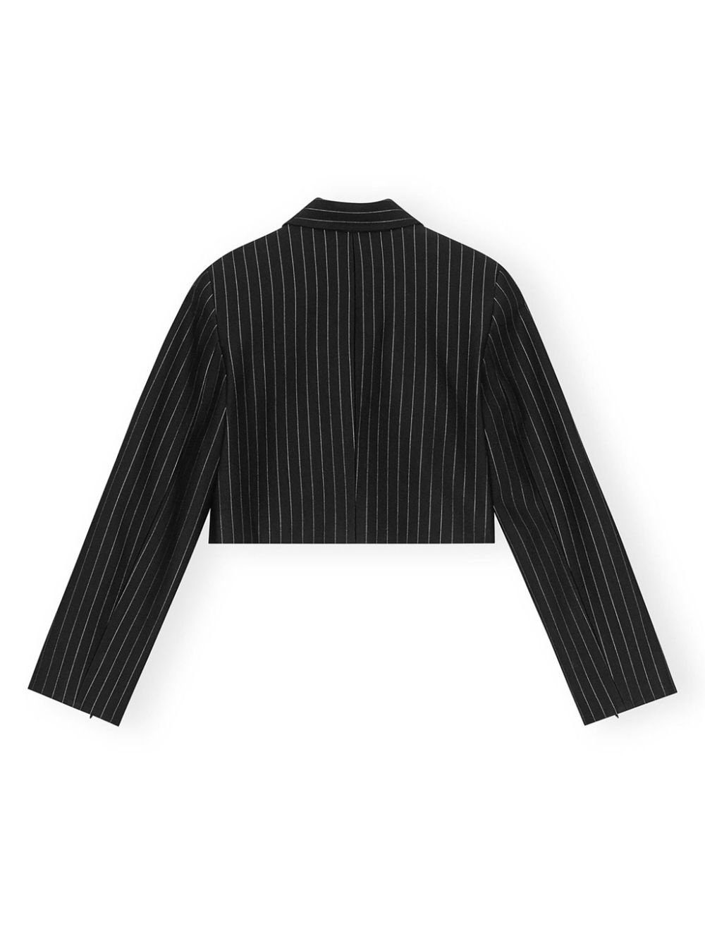 striped cropped blazer - 6