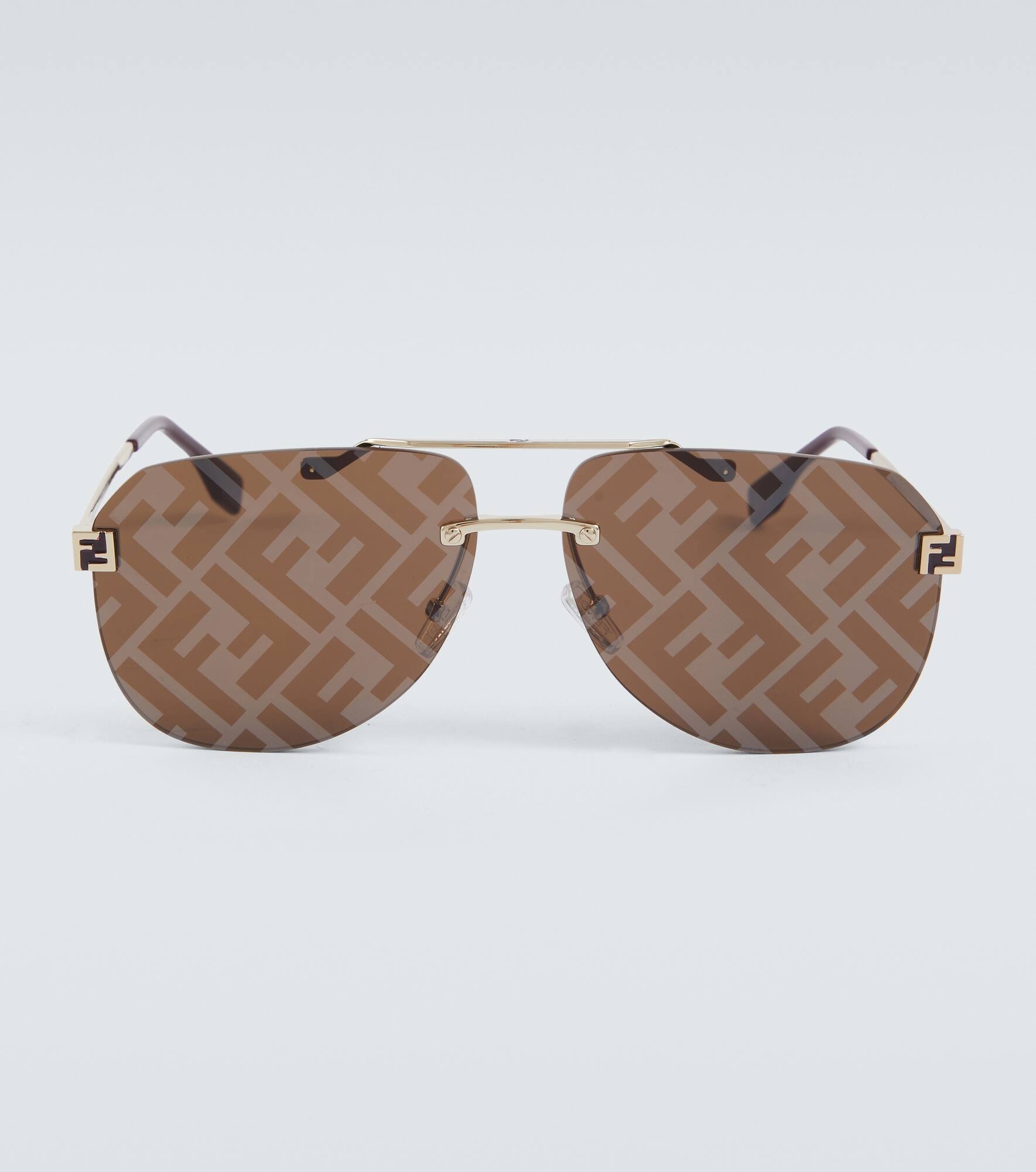 Fendi Sky logo aviator sunglasses - 1