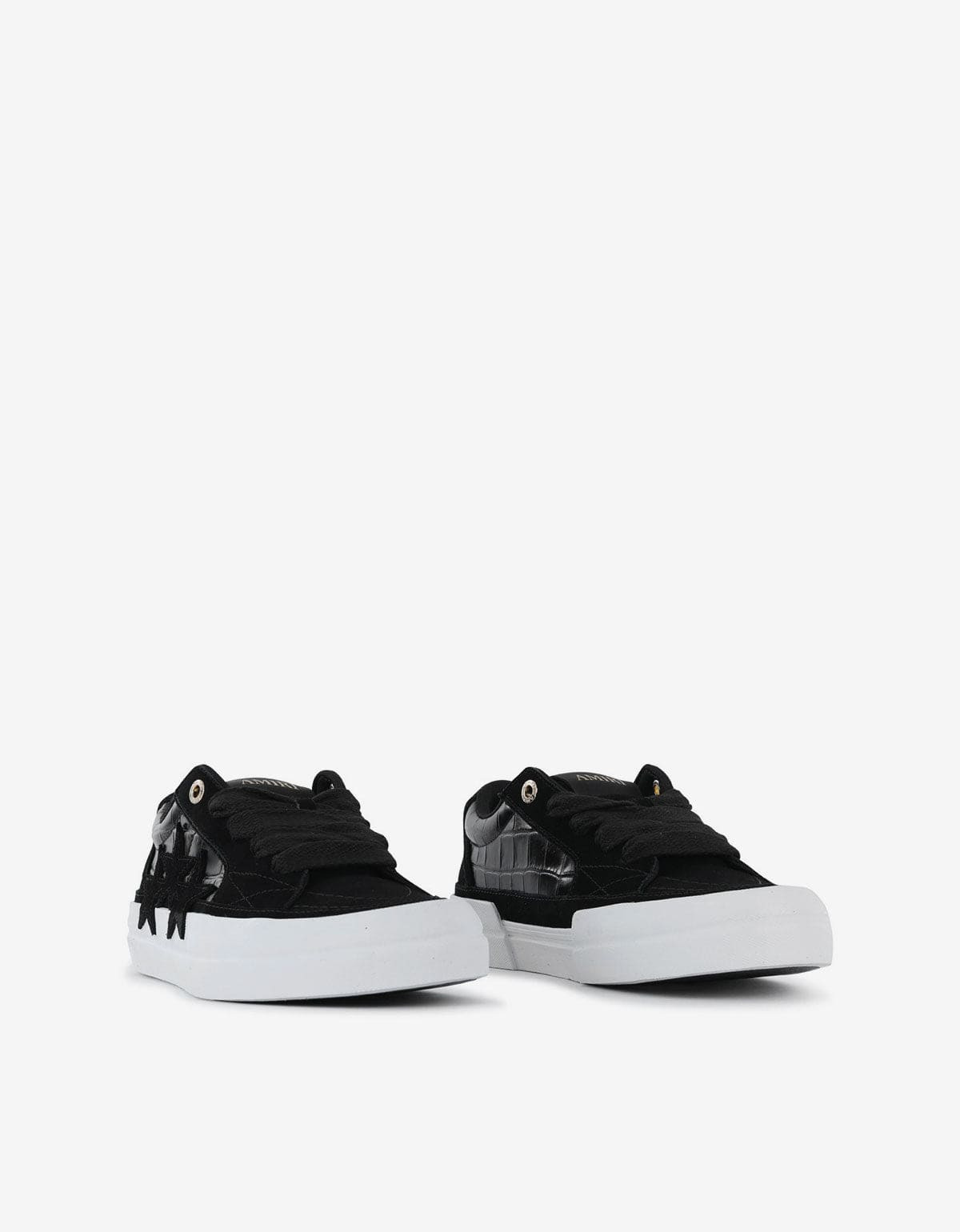 Amiri Black Croc Debossed Sunset Skate Trainers - 2