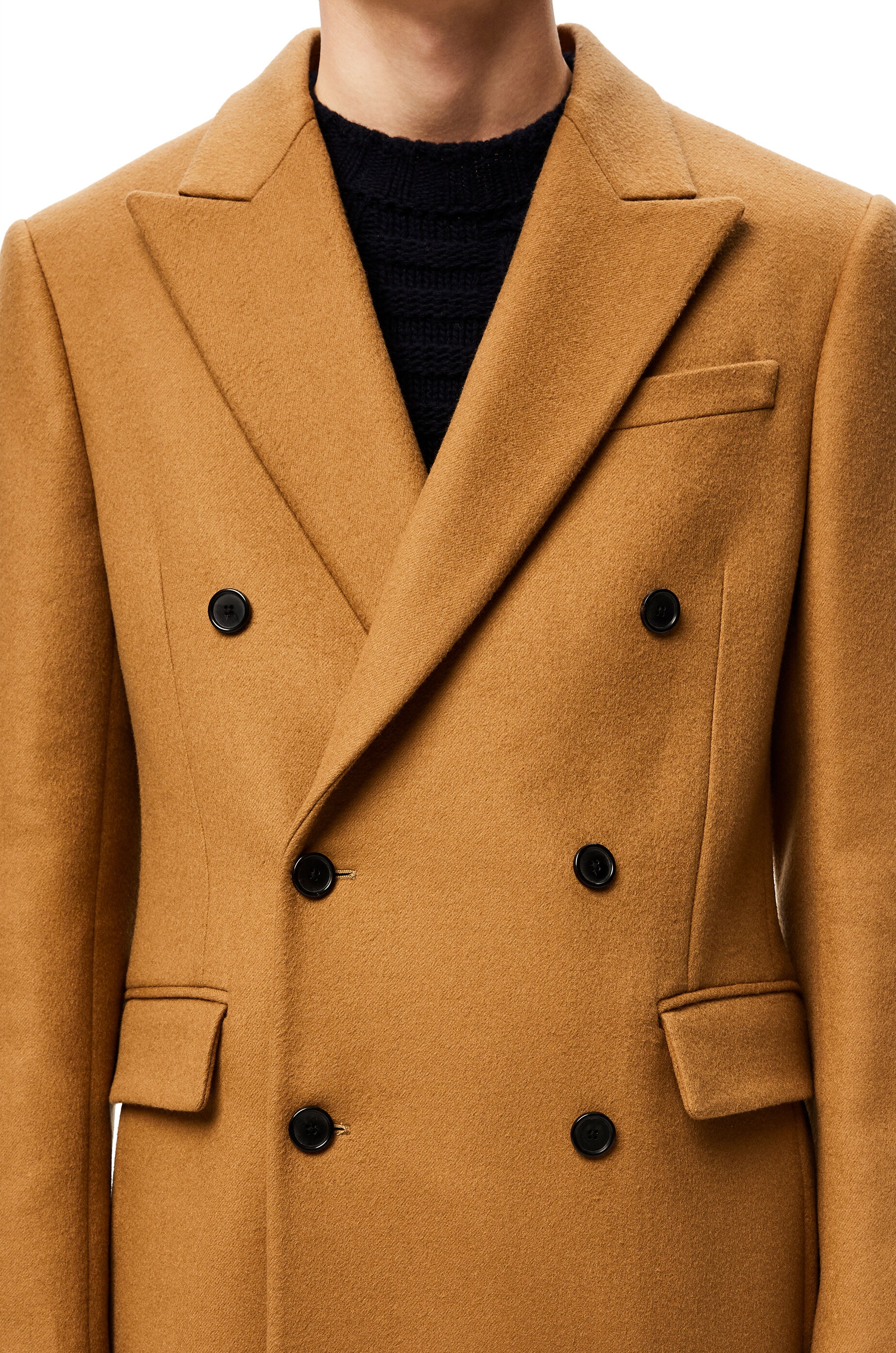 Double-breasted jacket in wool and cashmere - 5