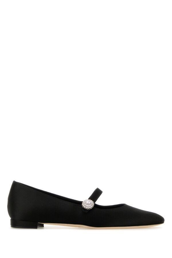 Black satin Mary Jane ballerinas - 1