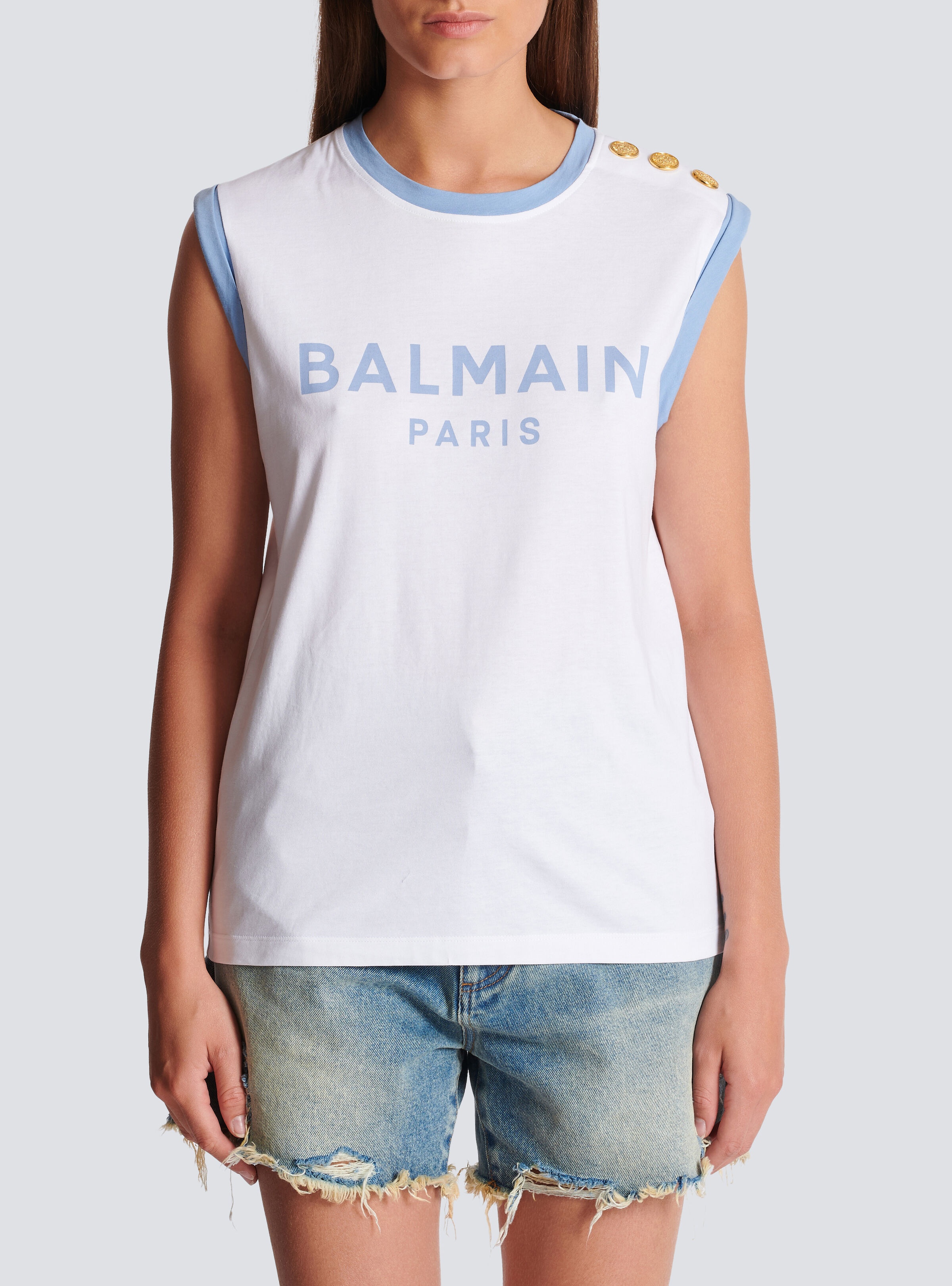 Balmain Paris 3-button tank top - 5