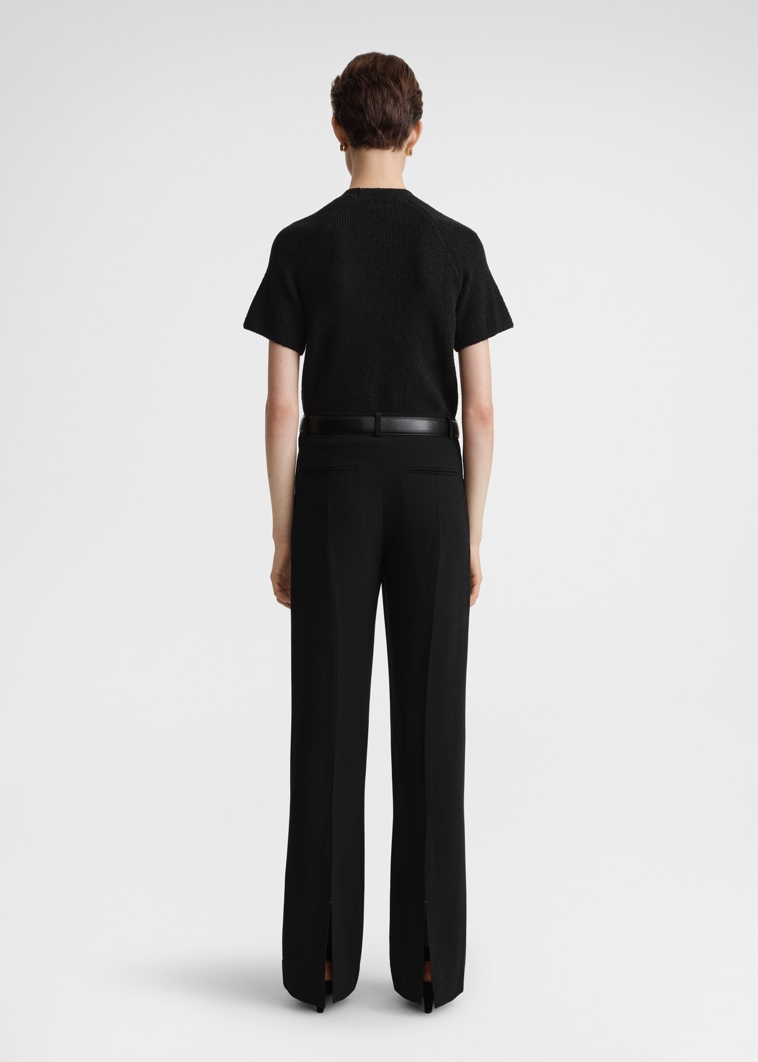 Relaxed straight trousers black - 5