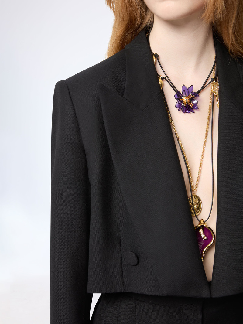 Cropped Wool Blazer 3