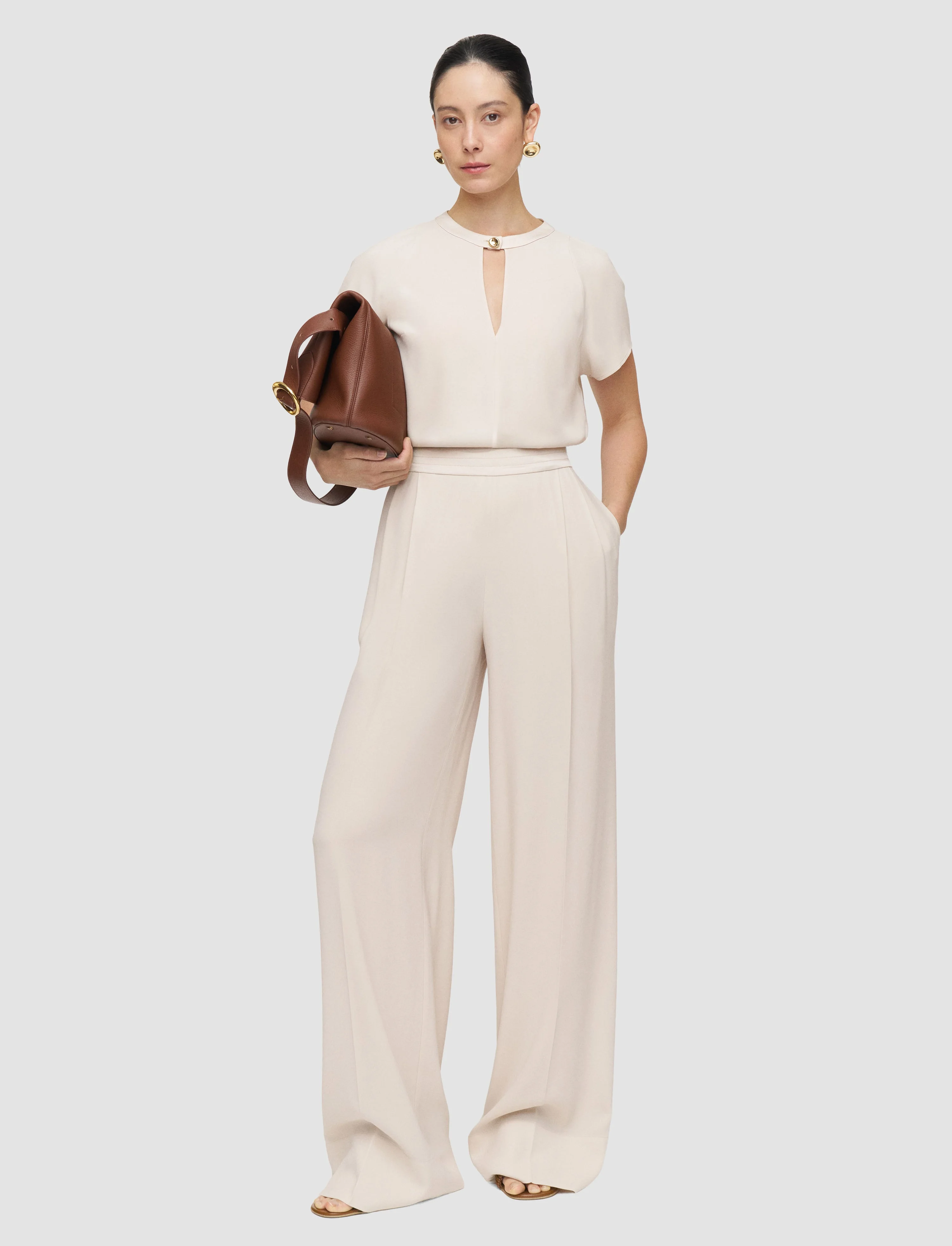 Cara Crepe Trousers - 1
