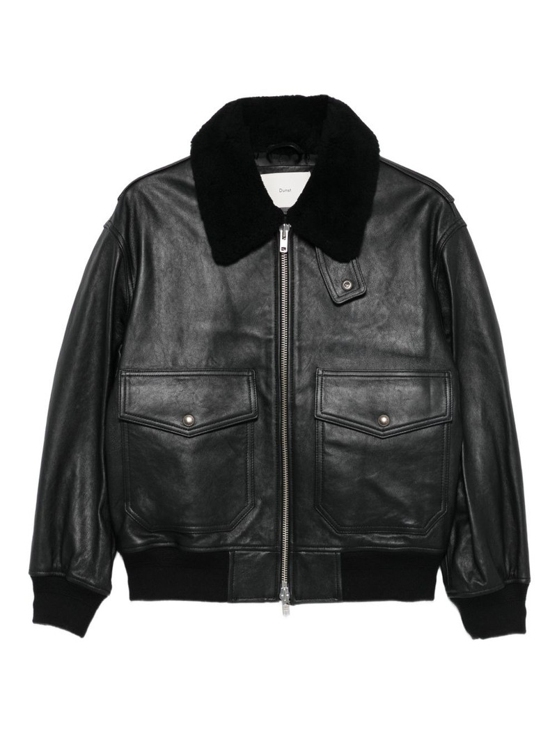 Dunst zip-up lambskin bomber jacket outlook