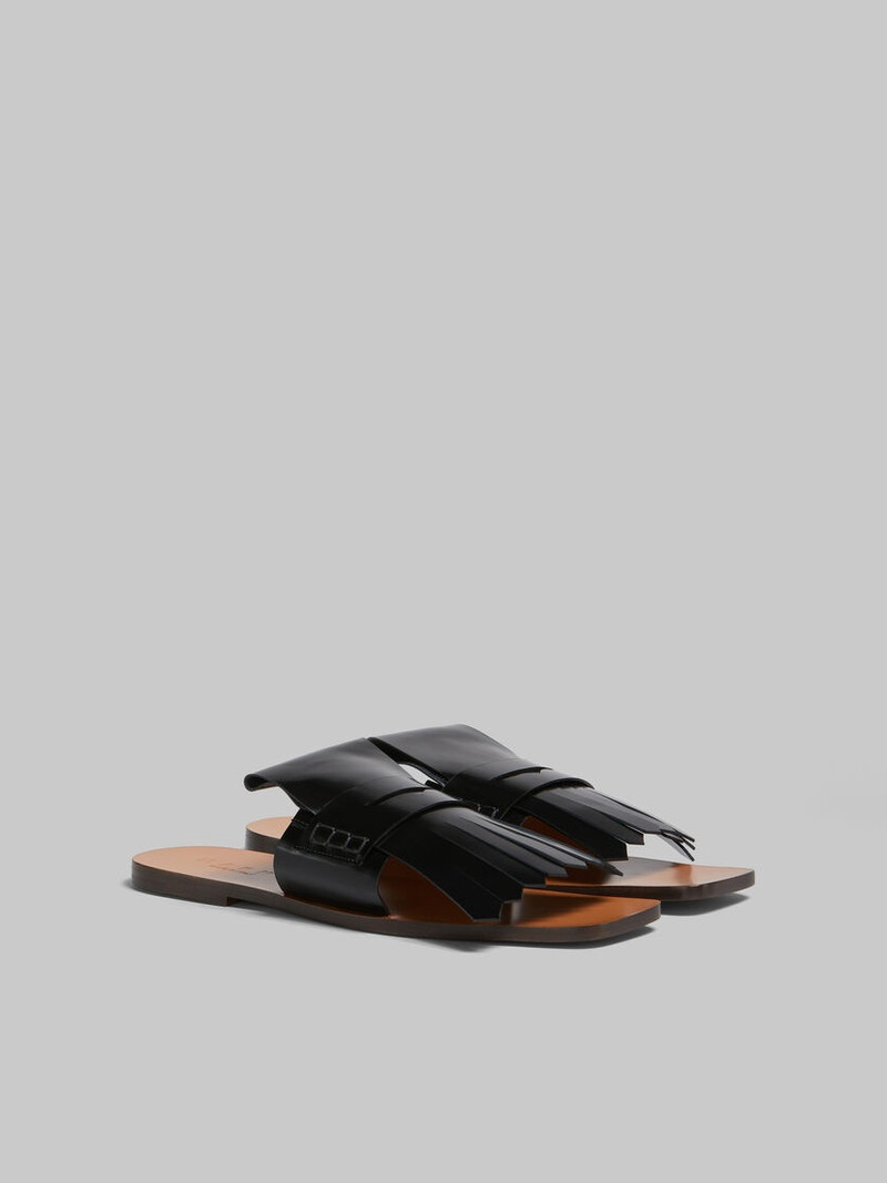 블랙 LEATHER BAMBI SANDAL 2