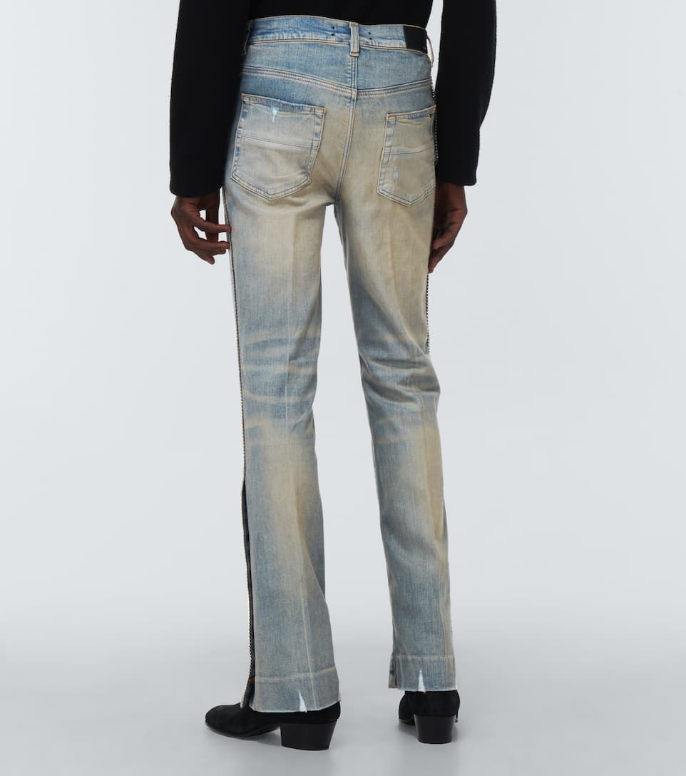 Distressed embellished denim jeans - 4