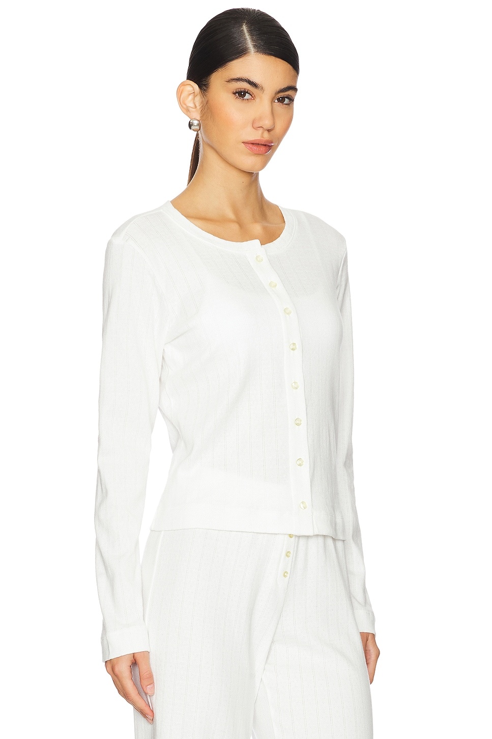 Pointelle Classic Cardigan - 3