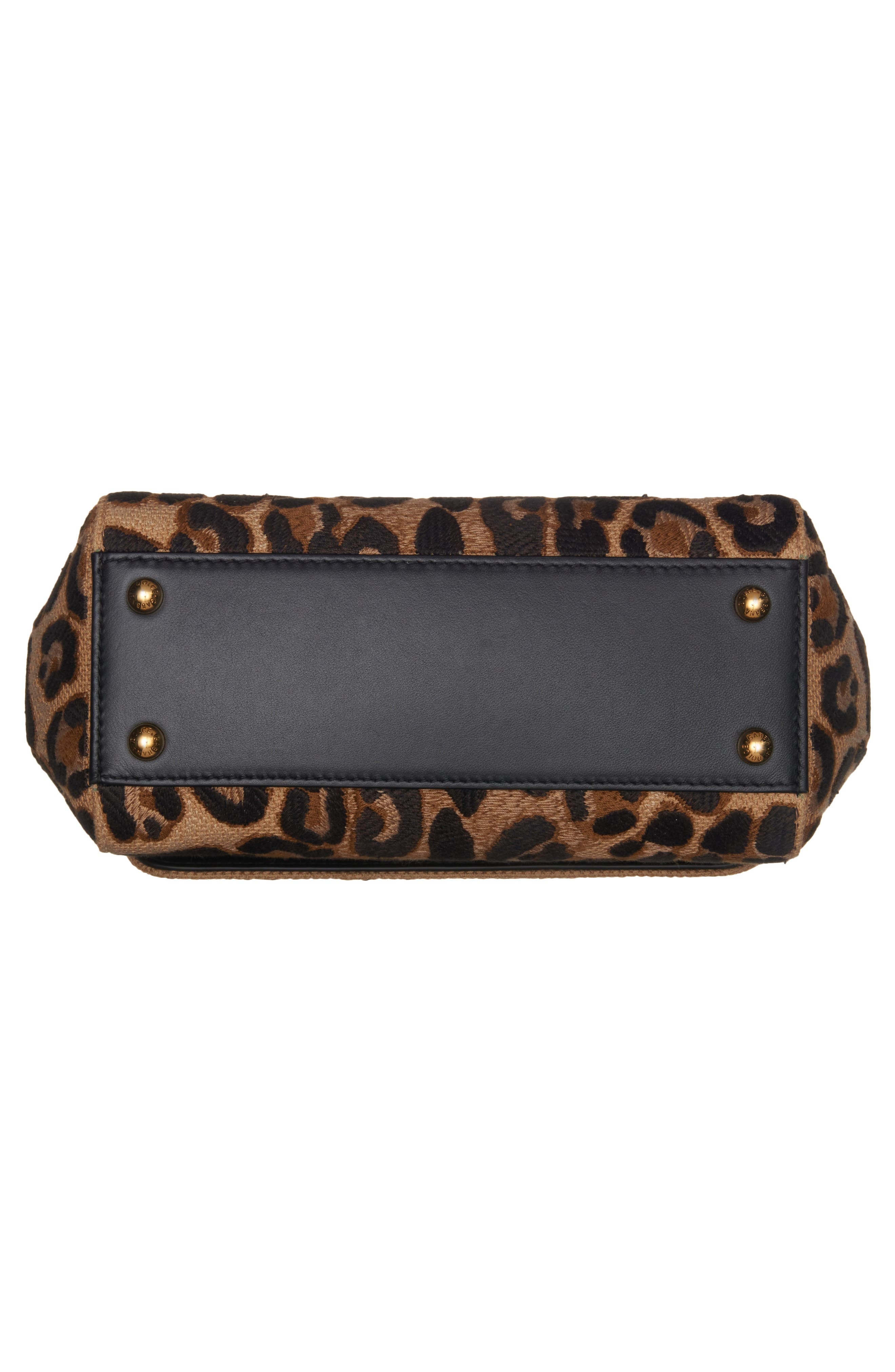 Dolce&Gabbana Sicily Jacquard Handbag in Leopard/nero at Nordstrom - 4