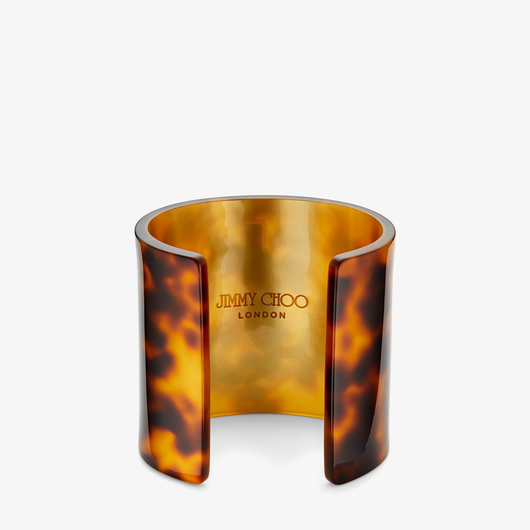 JC Cuff
Tortoiseshell Resin Cuff Bracelet with Gold-Finish Metal JC Emblem - 6