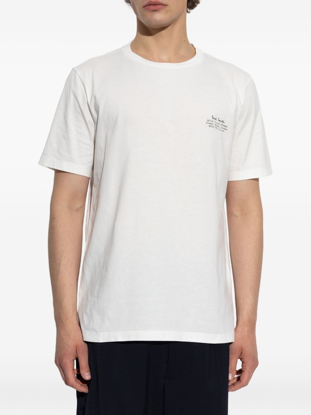 TEXT-EMBROIDERED CREW-NECK T-SHIRT - 2