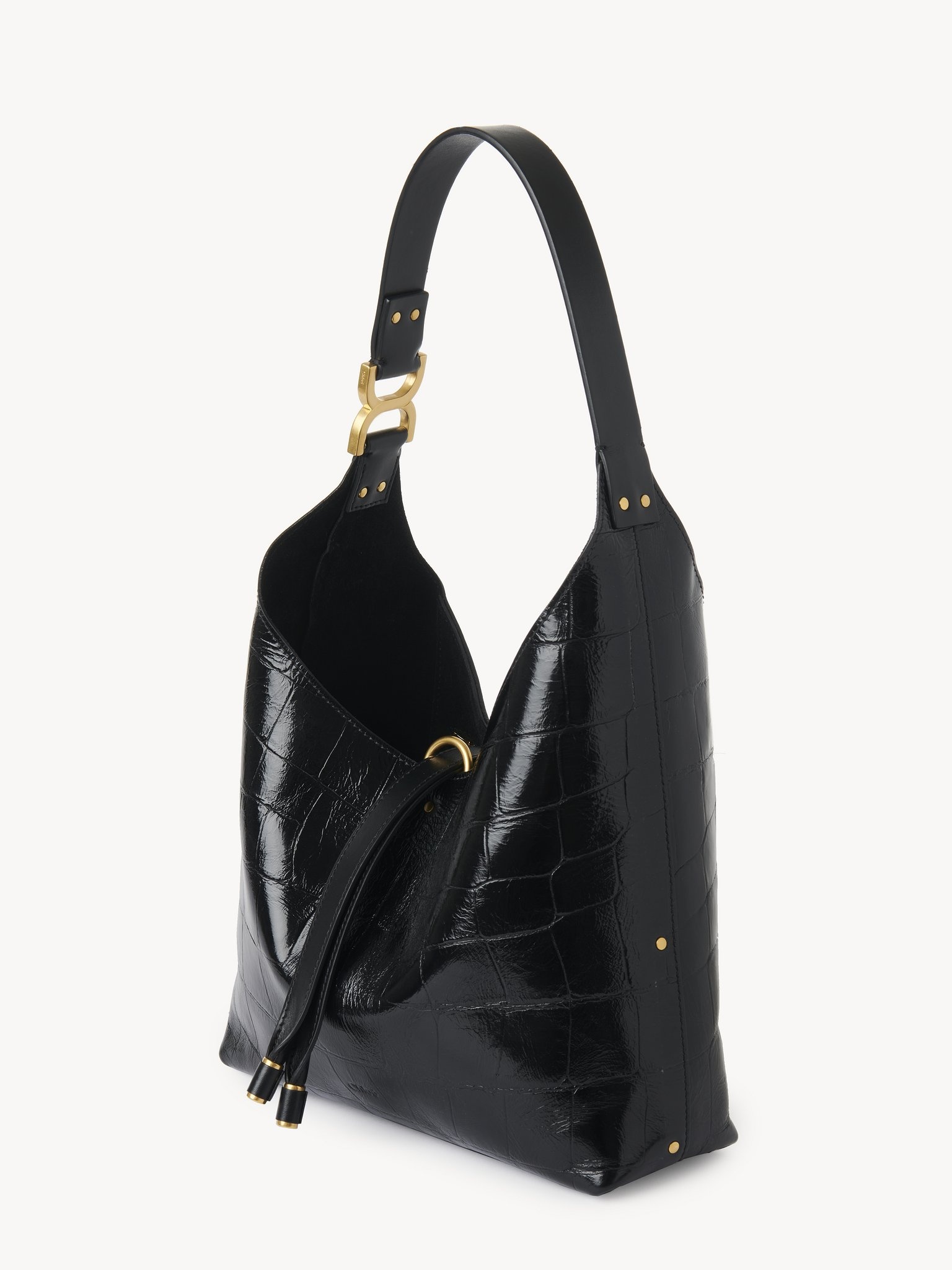 SMALL MARCIE HOBO BAG IN CROCO-EFFECT LEATHER - 3