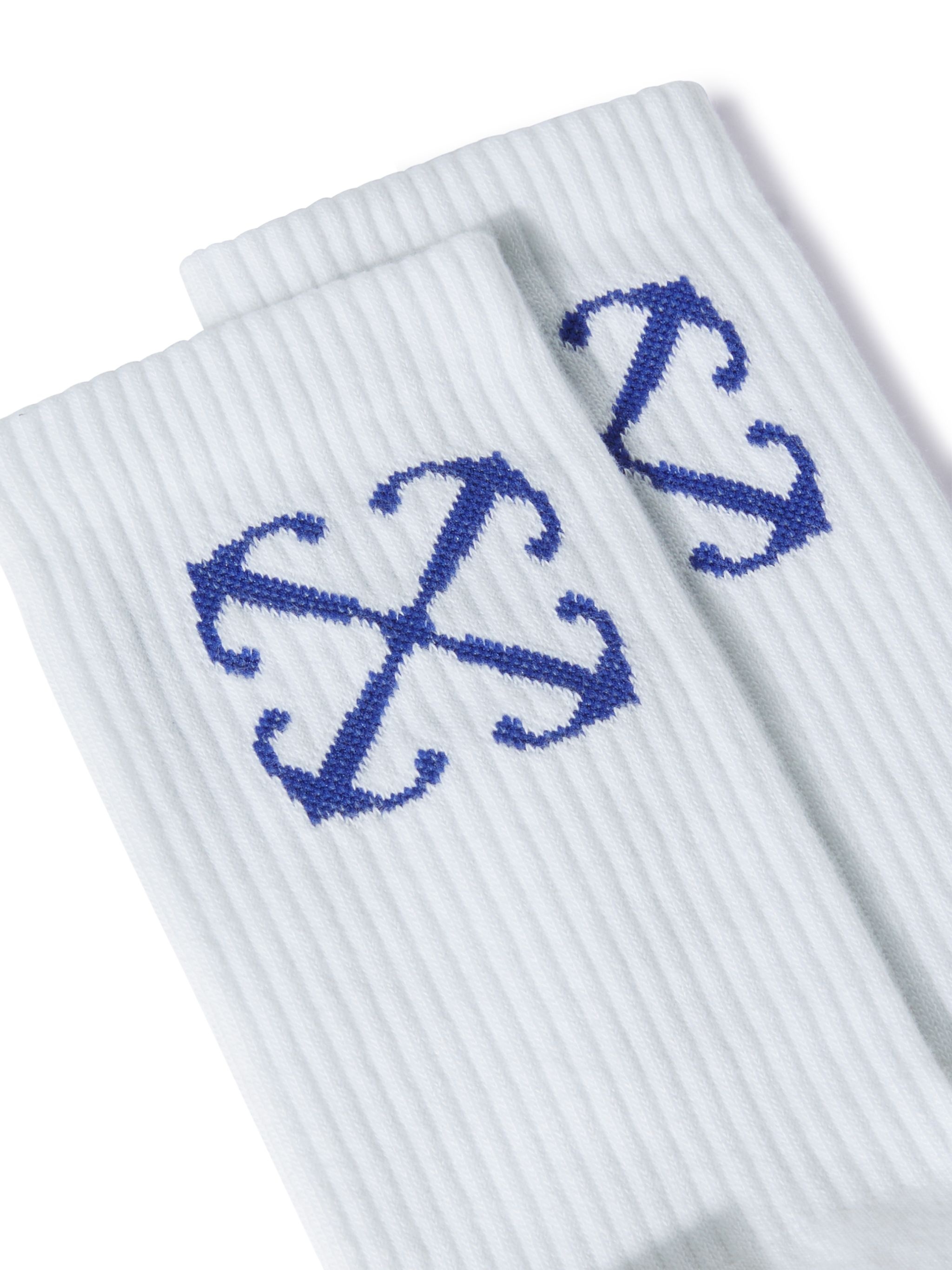 White/blue Arrow Mid-calf Socks - 2
