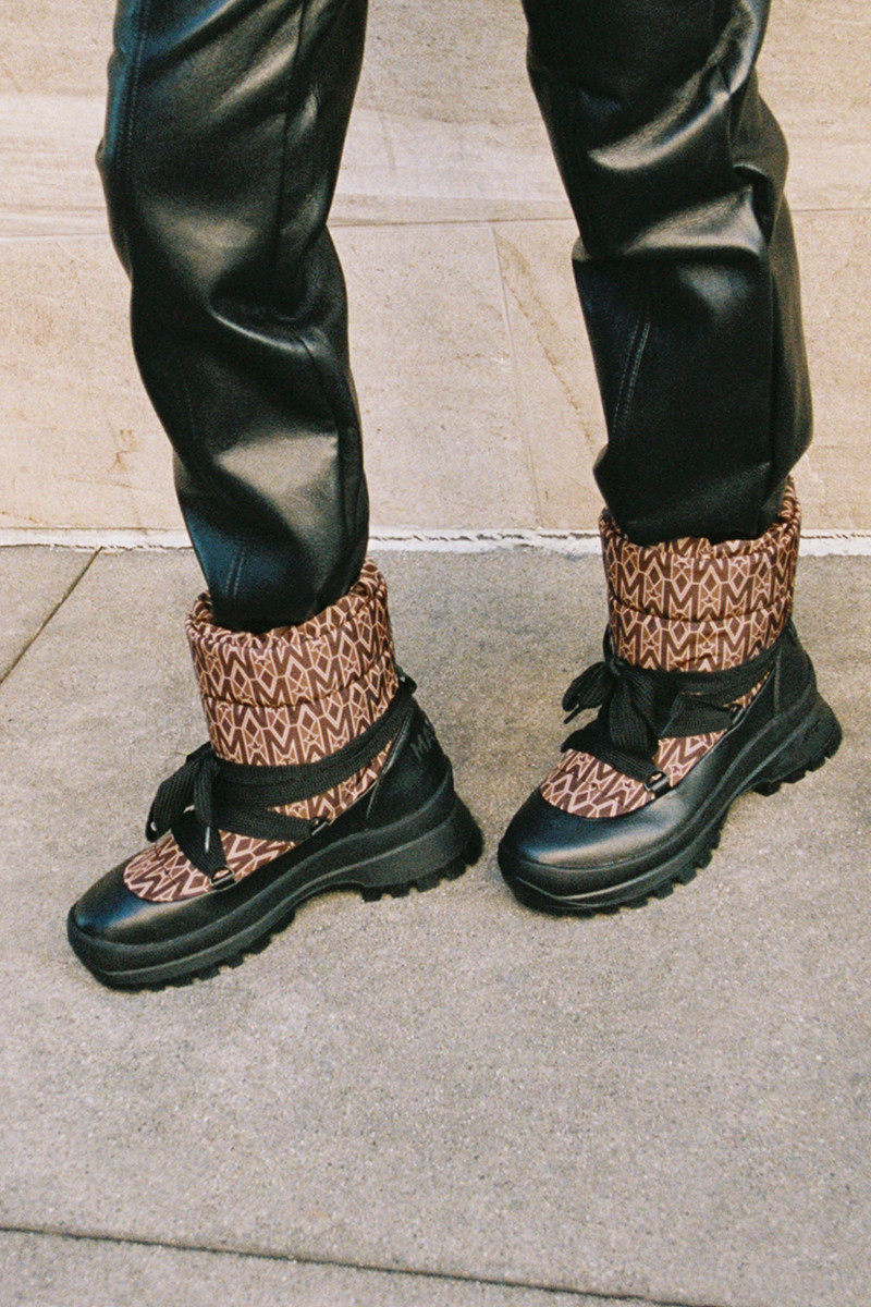 CONQUER Re-Stop monogram shearling-lined ankle boot for women 7