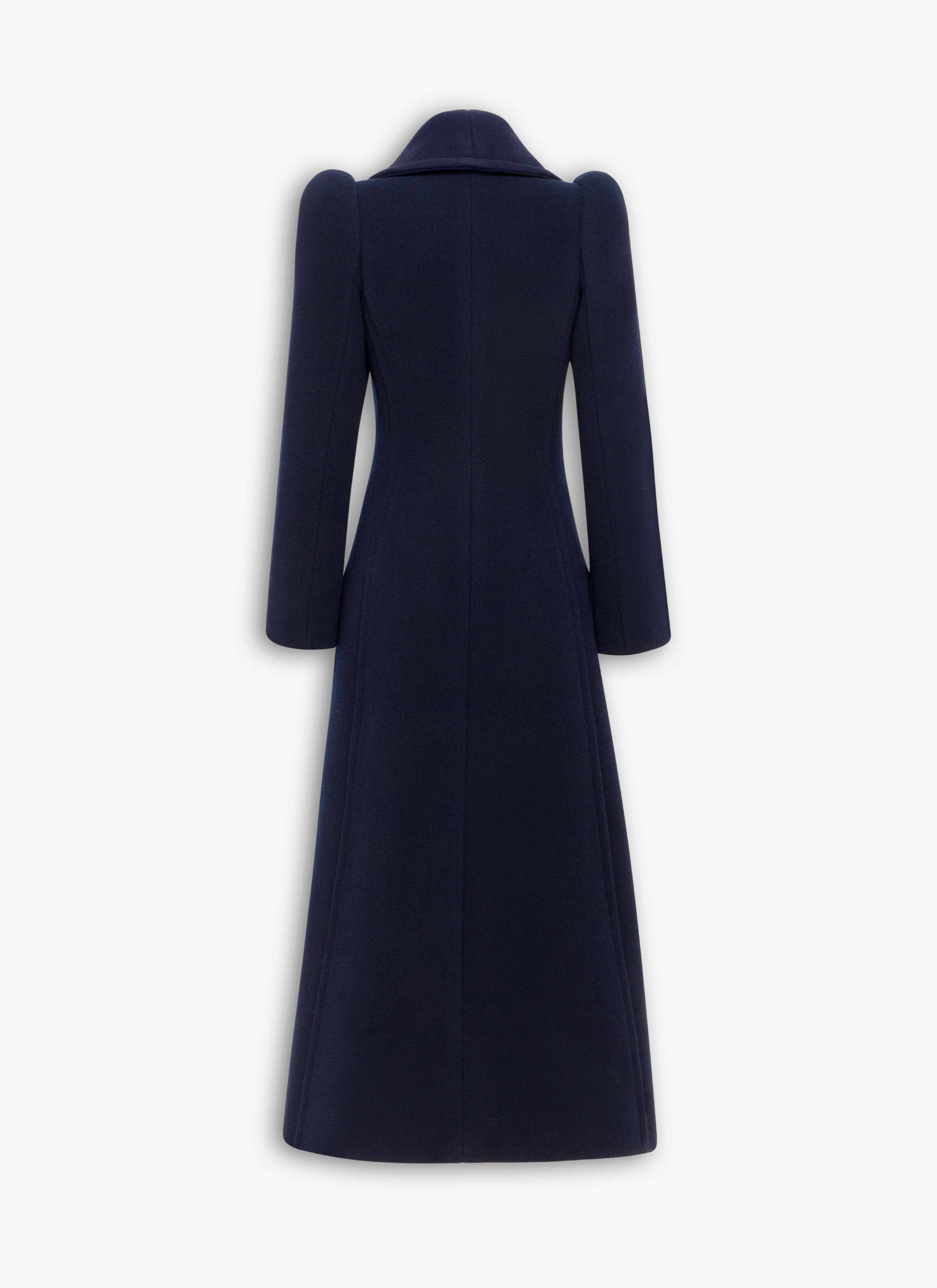 WOOL CURVED COAT - 4