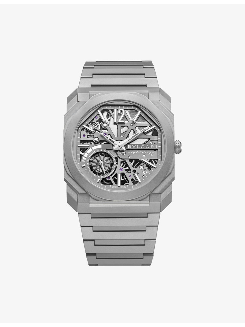 OC40TTXTSK8D Octo Finissimo Skeleton titanium manual watch 1