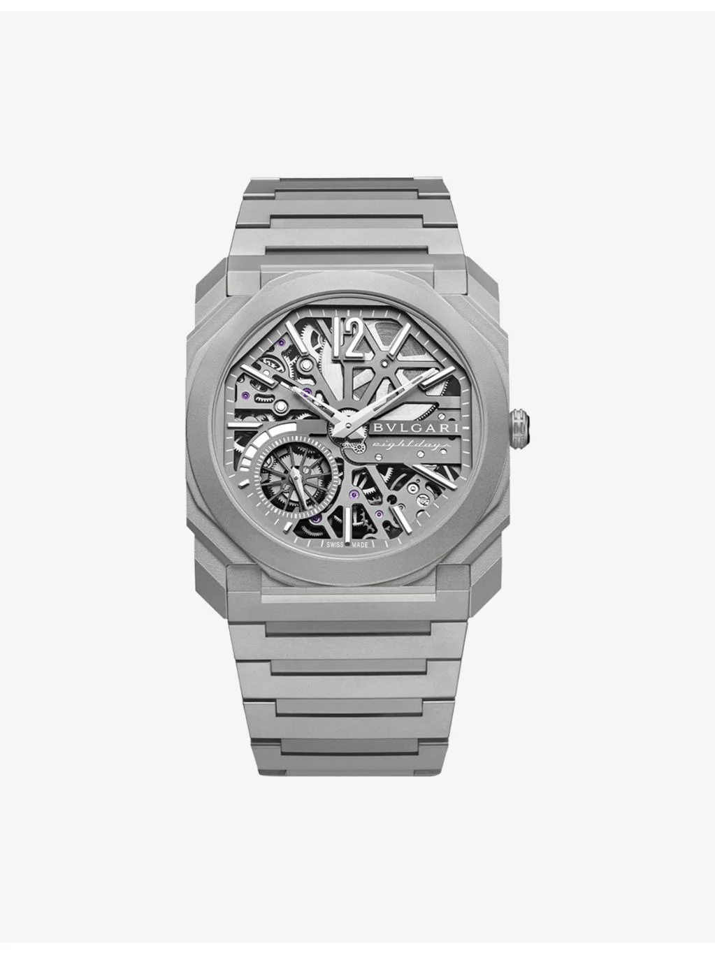 OC40TTXTSK8D Octo Finissimo Skeleton titanium manual watch - 1