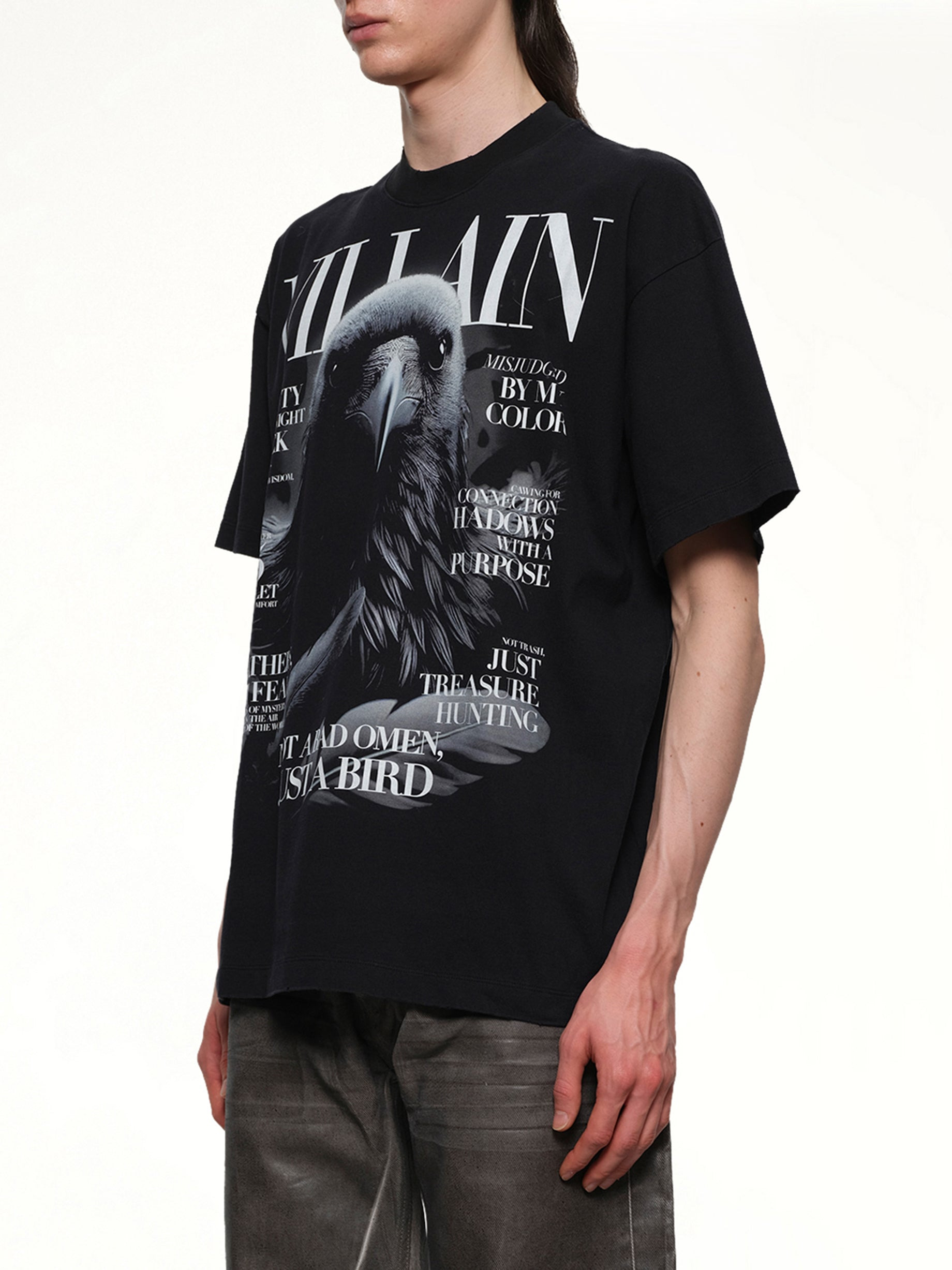 Villain Cover Print T-Shirt in Black - 3