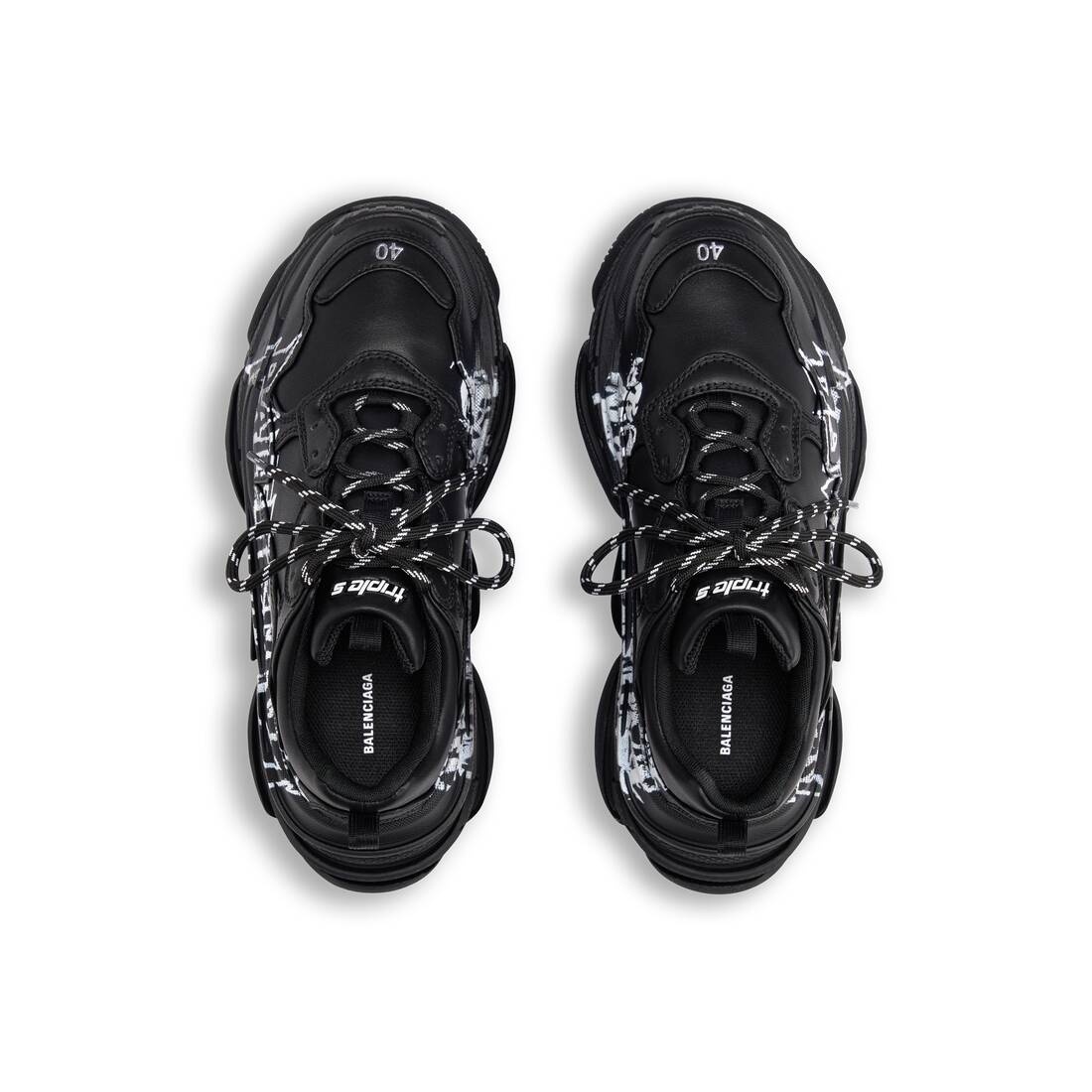 Men's Triple S Sneaker Diy Metal  in Black/white - 6