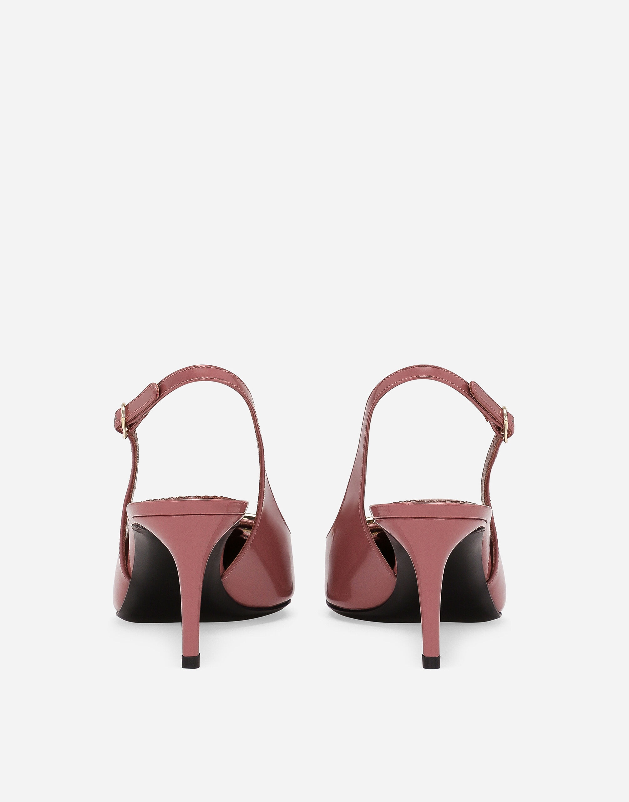 Polished calfskin slingbacks - 3