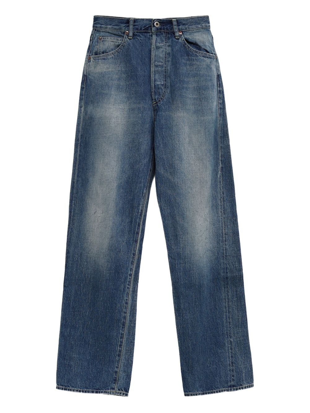 high-rise wide-leg jeans - 1
